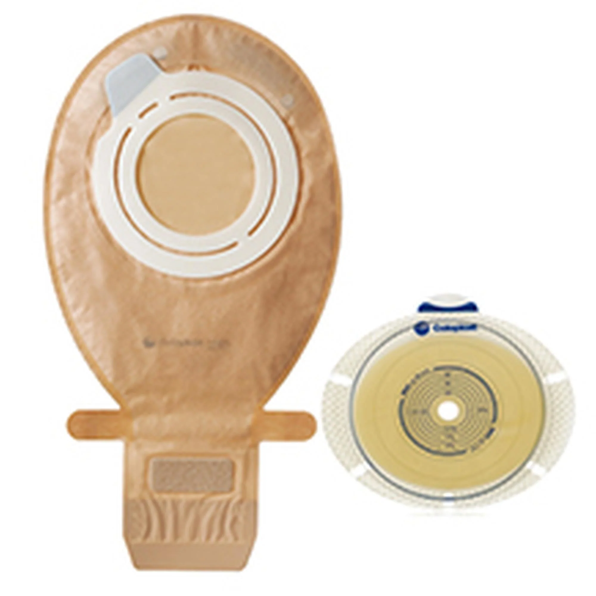 Ostomy Pouch SenSura Flex Xpro Two-Piece System Maxi Length Flat, Trim to Fit 3/8 to 2-3/4 Inch Stoma Drainable