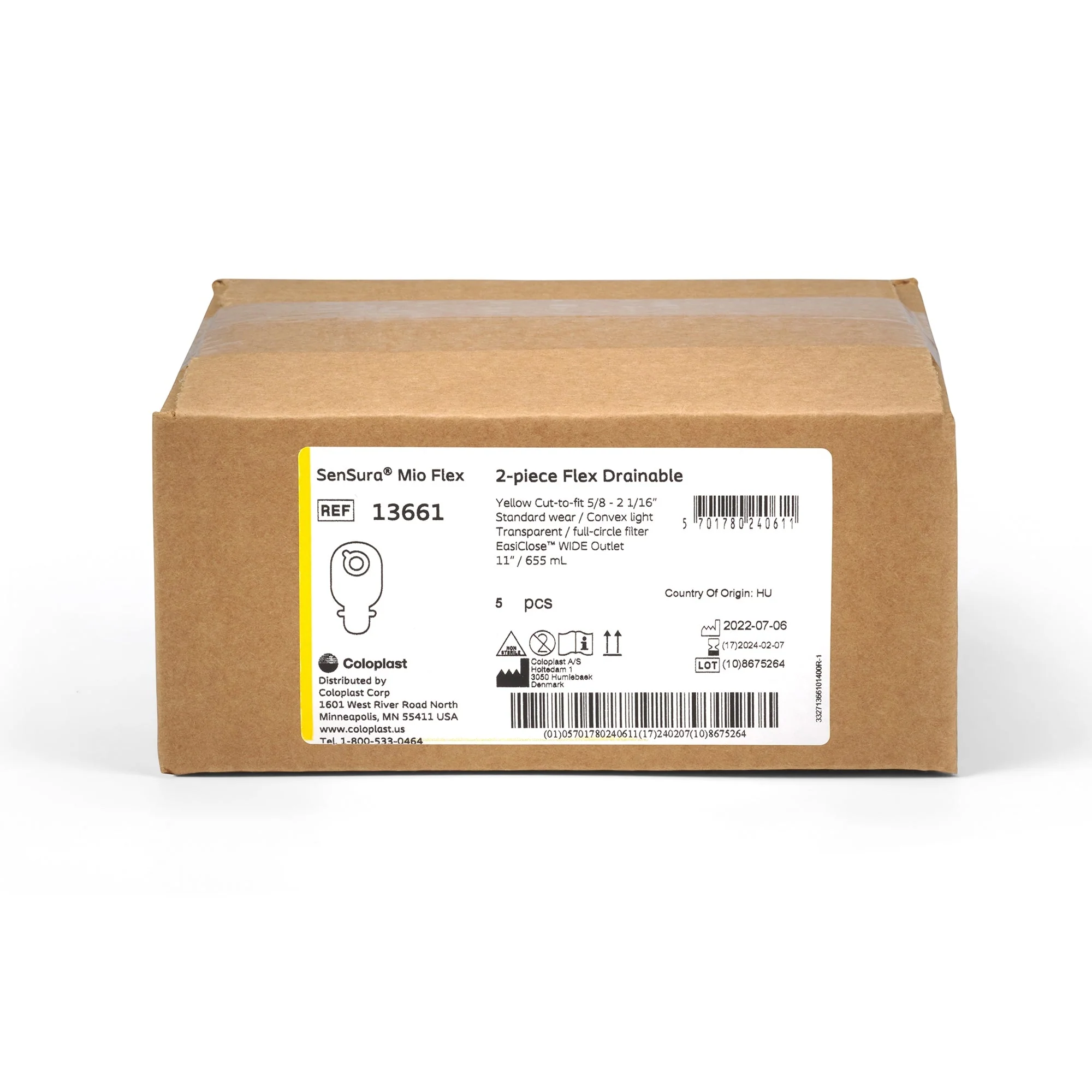 Coloplast Ostomy Pouch SenSura Micro Two-Piece System Convex Light Drainable (5/BX) - Image 3