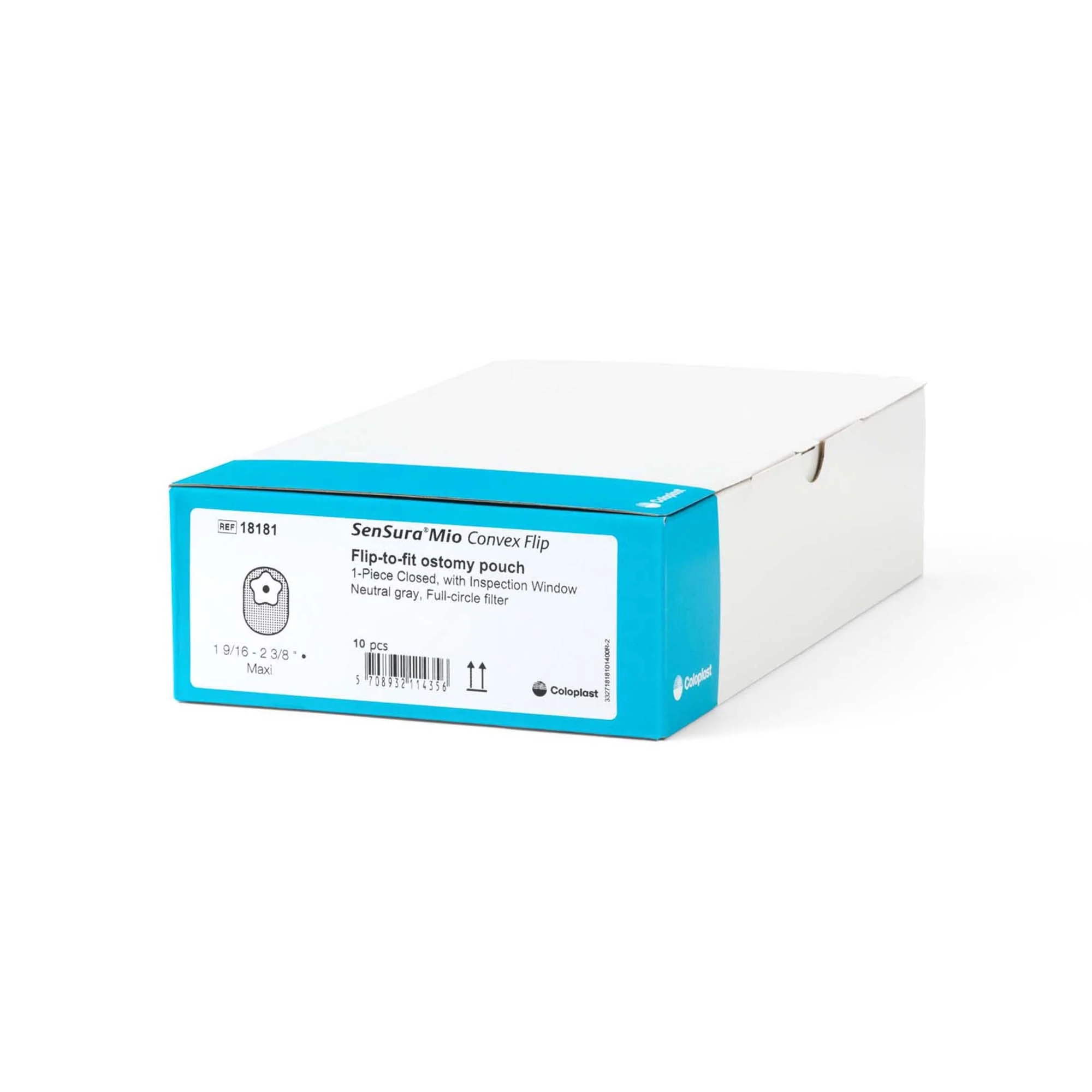 Coloplast SenSura Mio Convex Flip 1-Piece Closed End Ostomy Pouch, 40mm Stoma (10/BX) - Image 4