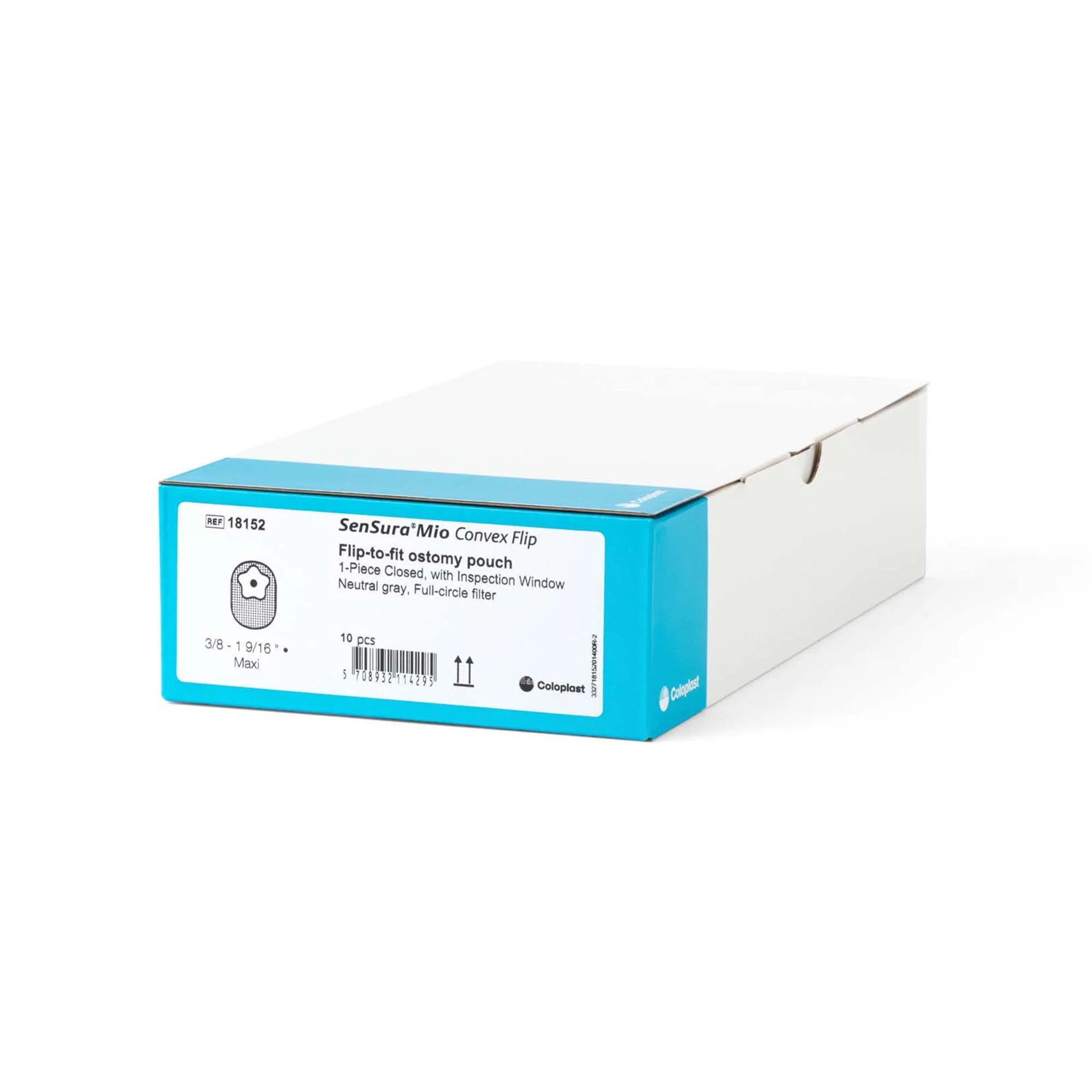 Coloplast SenSura Mio Convex Flip 1-Piece Closed End Opaque Ostomy Pouch, 10 – 40mm (10/BX) - Image 4