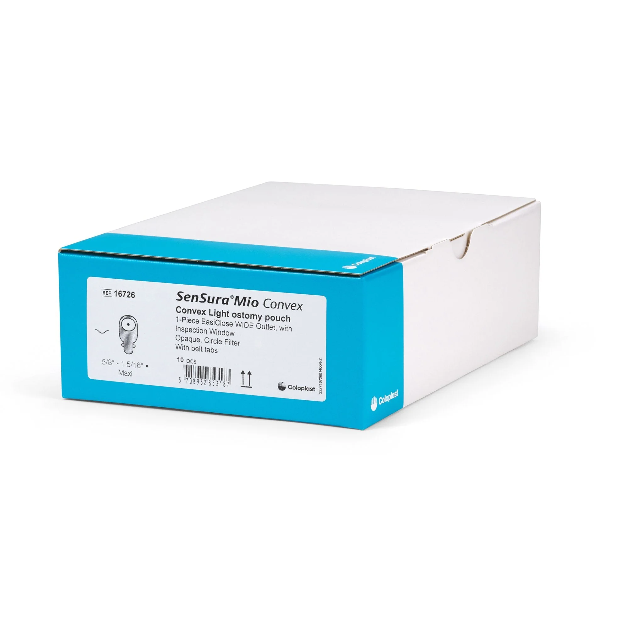 Coloplast SenSura Mio Convex Light 1-Piece Opaque Ostomy Pouch, 15 – 33 mm Stomas (10/BX) - Image 4