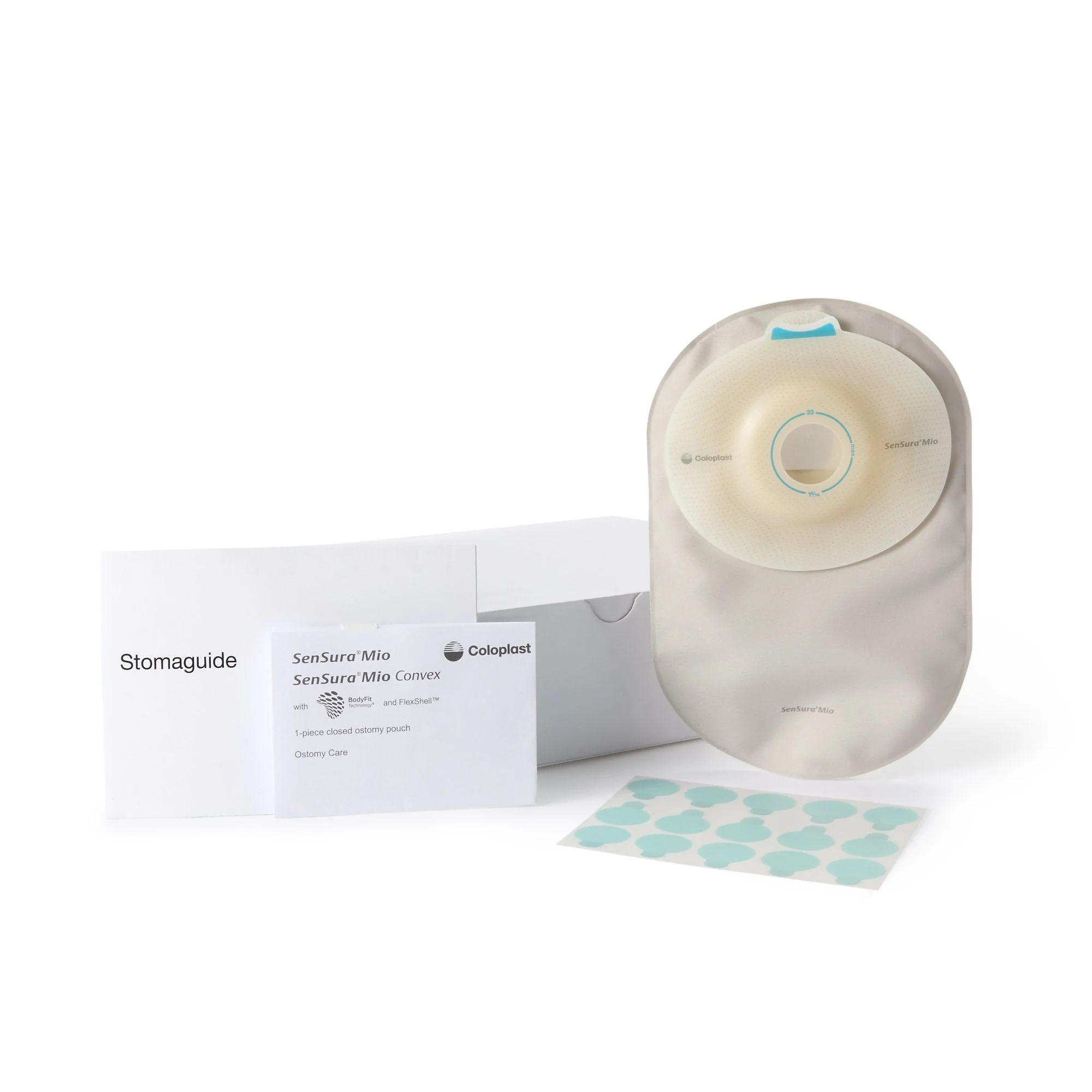 Coloplast SenSura Mio Convex 1-Piece Closed End Opaque Ostomy Pouch, 25mm Stoma (10/BX)