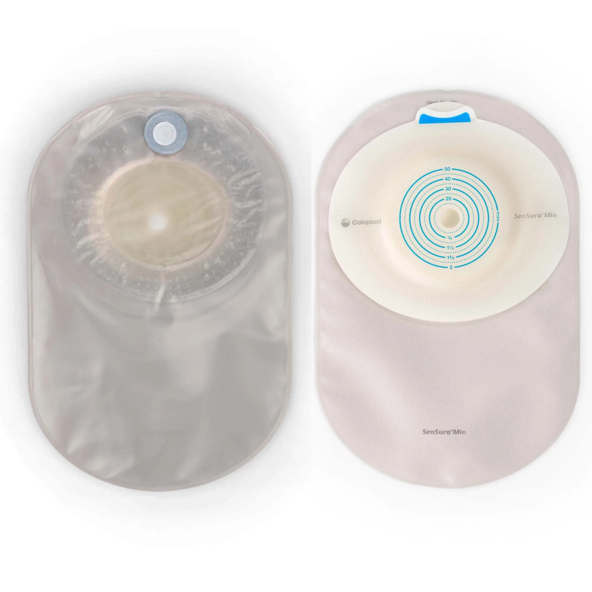 Ostomy Pouch SenSura Mio Convex One-Piece System 8-1/4 Inch Length, Maxi Soft Convex, Trim to Fit 3/8 to 2 Inch Stoma Closed End