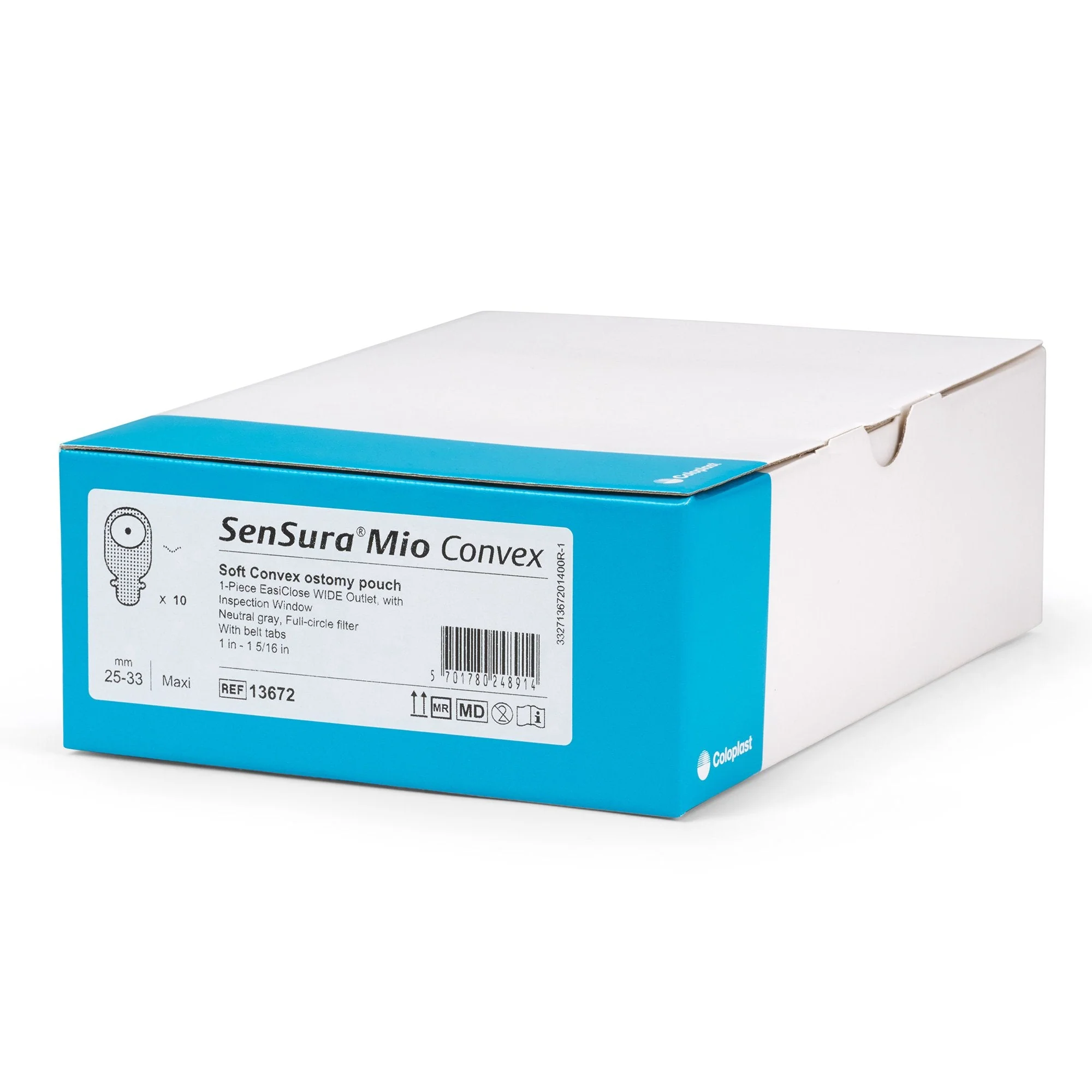 Coloplast Ostomy Pouch SenSura Mio One-Piece System Convex, Pre-Cut 1 Inch Stoma Drainable (10/BX) - Image 4