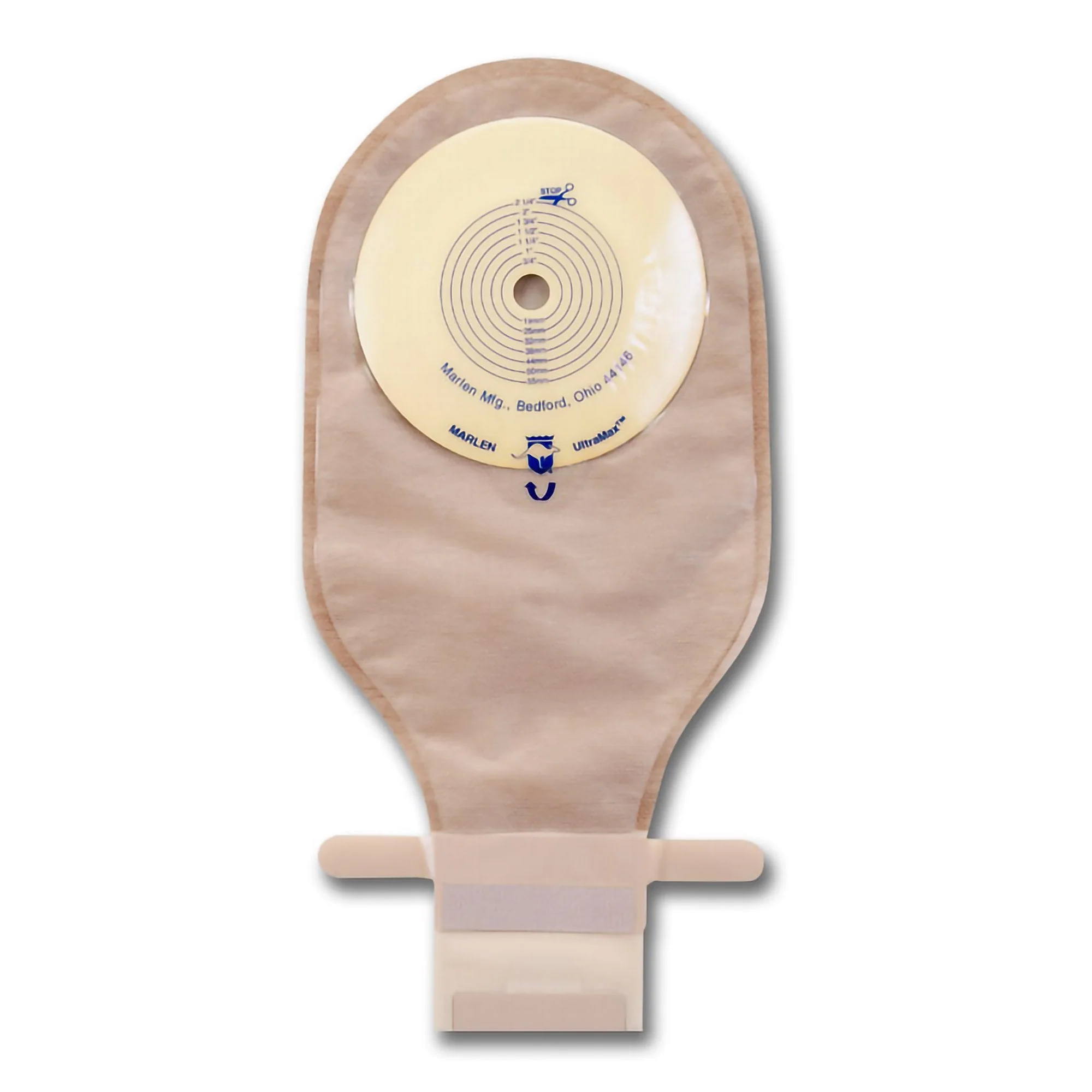 Marlen Manufacturing UltraMax One-Piece Transparent Ostomy Pouch, 9 Inch Length, Up to 1¾ Inch Stoma (5/BX)