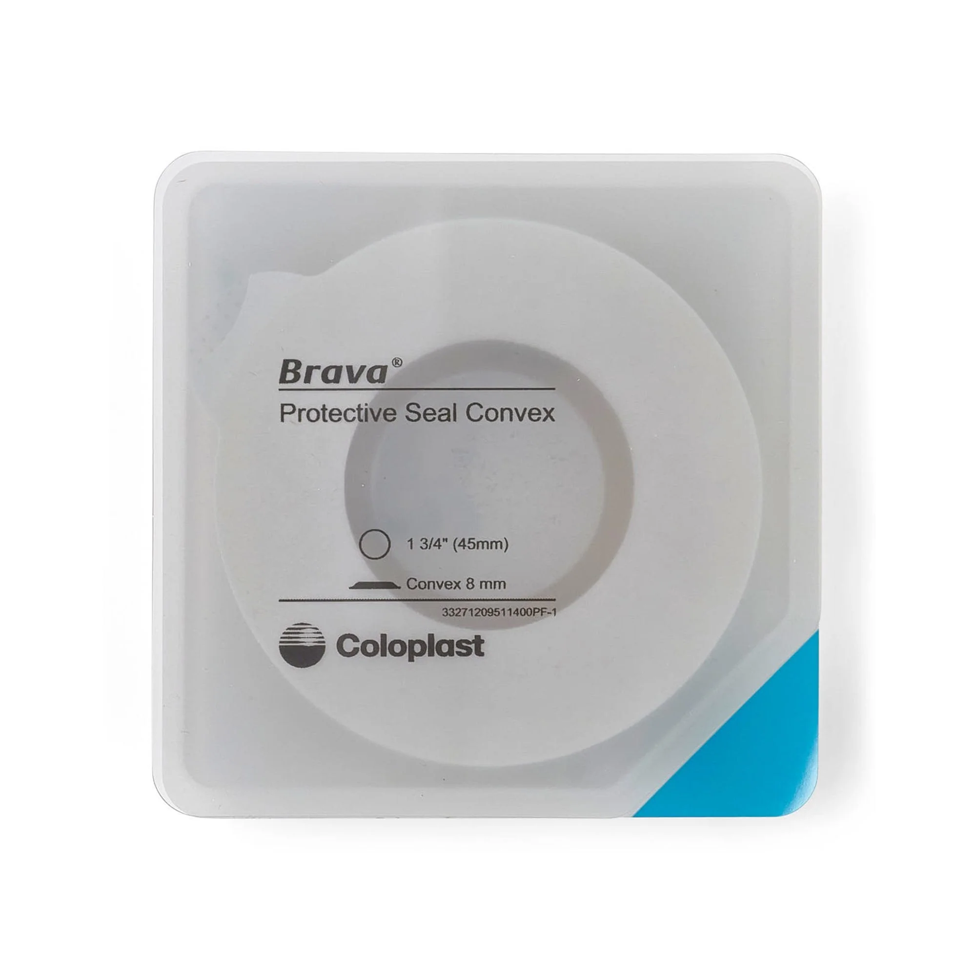 Coloplast Ostomy Seal Brava Convex, Starter Hole 1-3/4 Inch (45mm) For Use with Ostomy Pouch (10/BX)