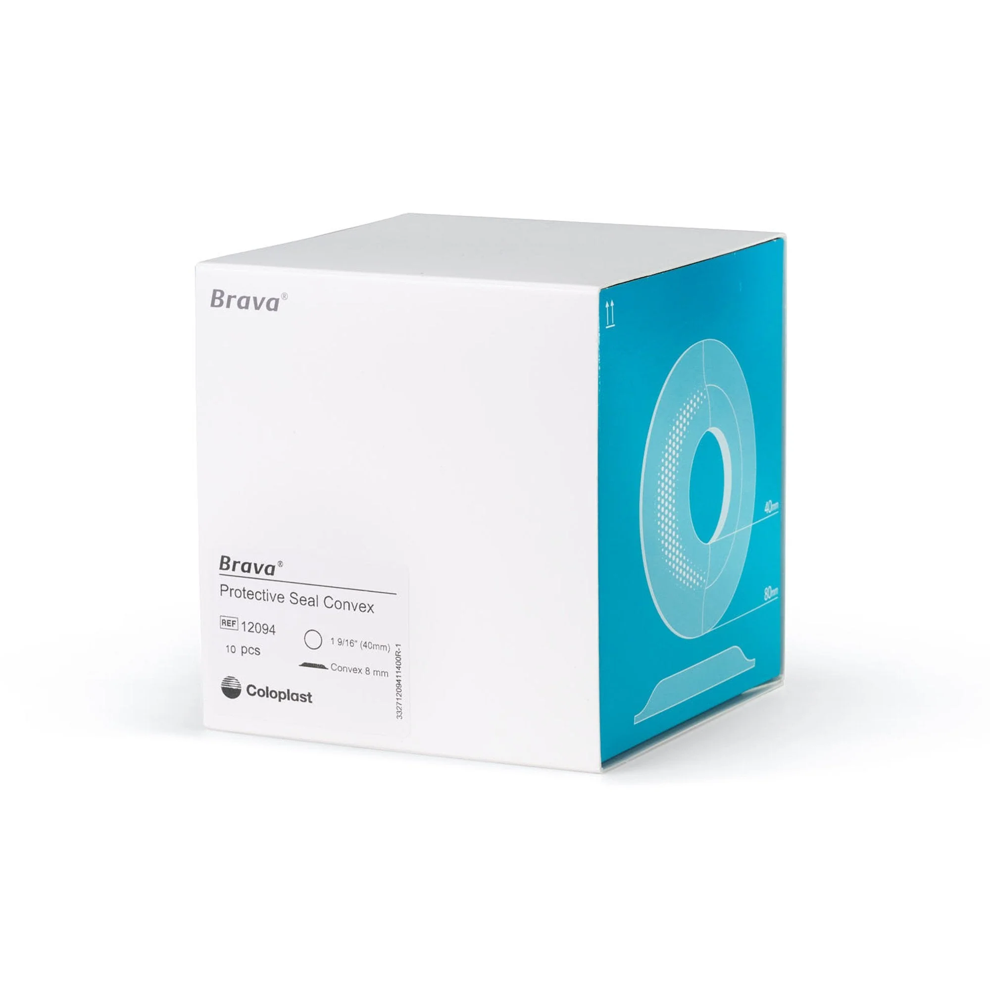 Coloplast Ostomy Seal Brava Convex, Starter Hole 1-9/16 Inch (40mm) For Use with Ostomy Pouch (10/BX) - Image 3