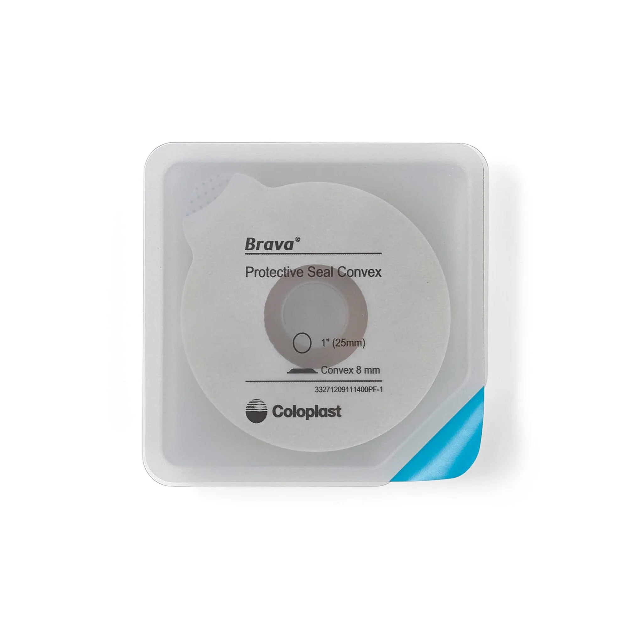 Coloplast Ostomy Seal Brava Convex, Starter Hole 1 Inch (25mm) For Use with Ostomy Pouch (10/BX)