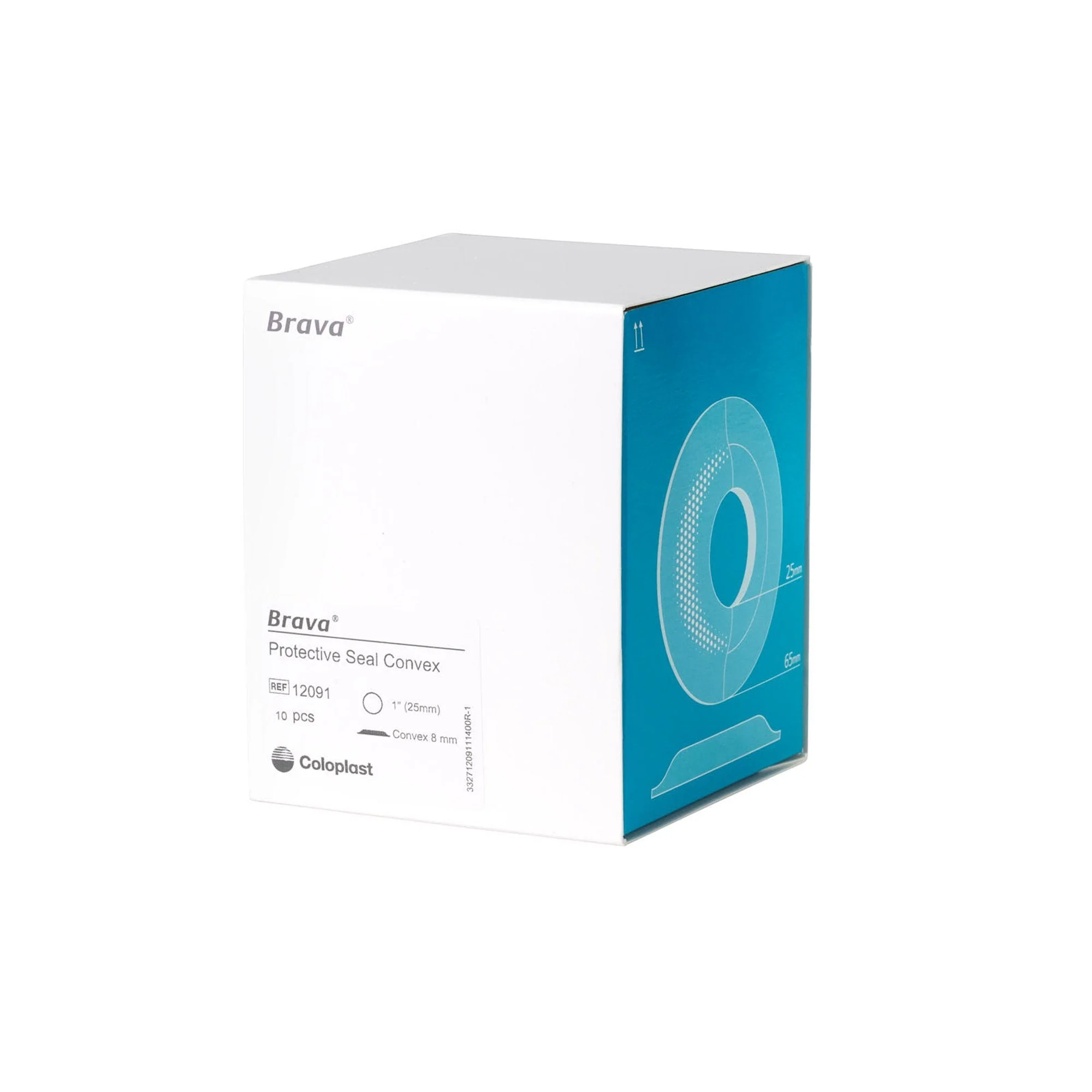 Coloplast Ostomy Seal Brava Convex, Starter Hole 1 Inch (25mm) For Use with Ostomy Pouch (10/BX) - Image 3