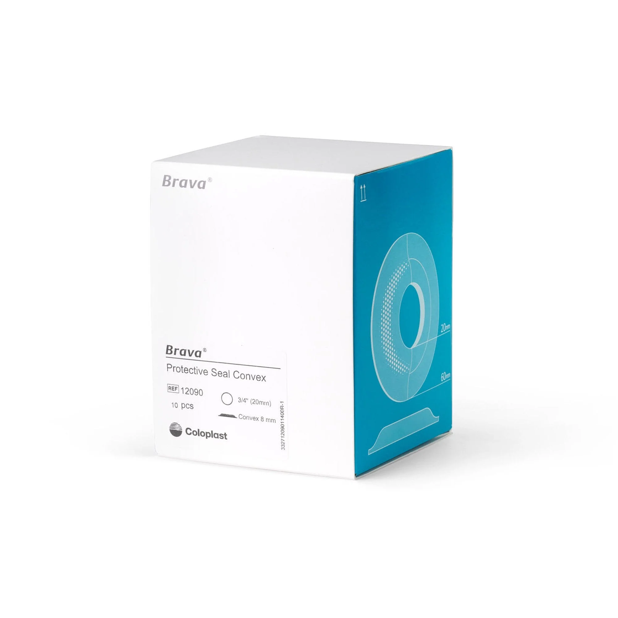 Coloplast Ostomy Seal Brava Convex, Starter Hole 3/4 Inch (20mm) For Use with Ostomy Pouch (10/BX) - Image 3