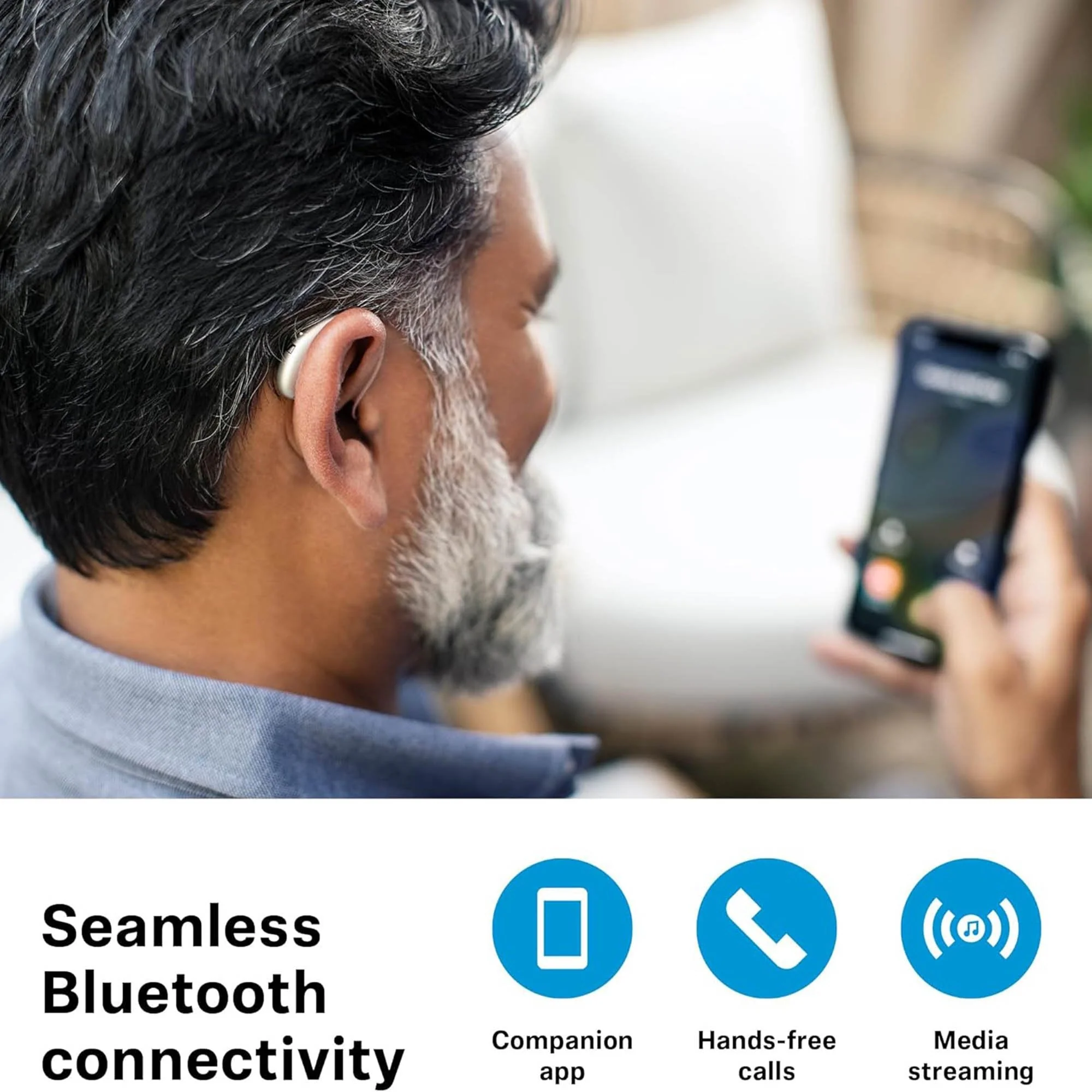 Sonova Consumer Hearing USA LLC Sennheiser All-Day Clear OTC Hearing Aid, Silver/Black (6/CS) - Image 5
