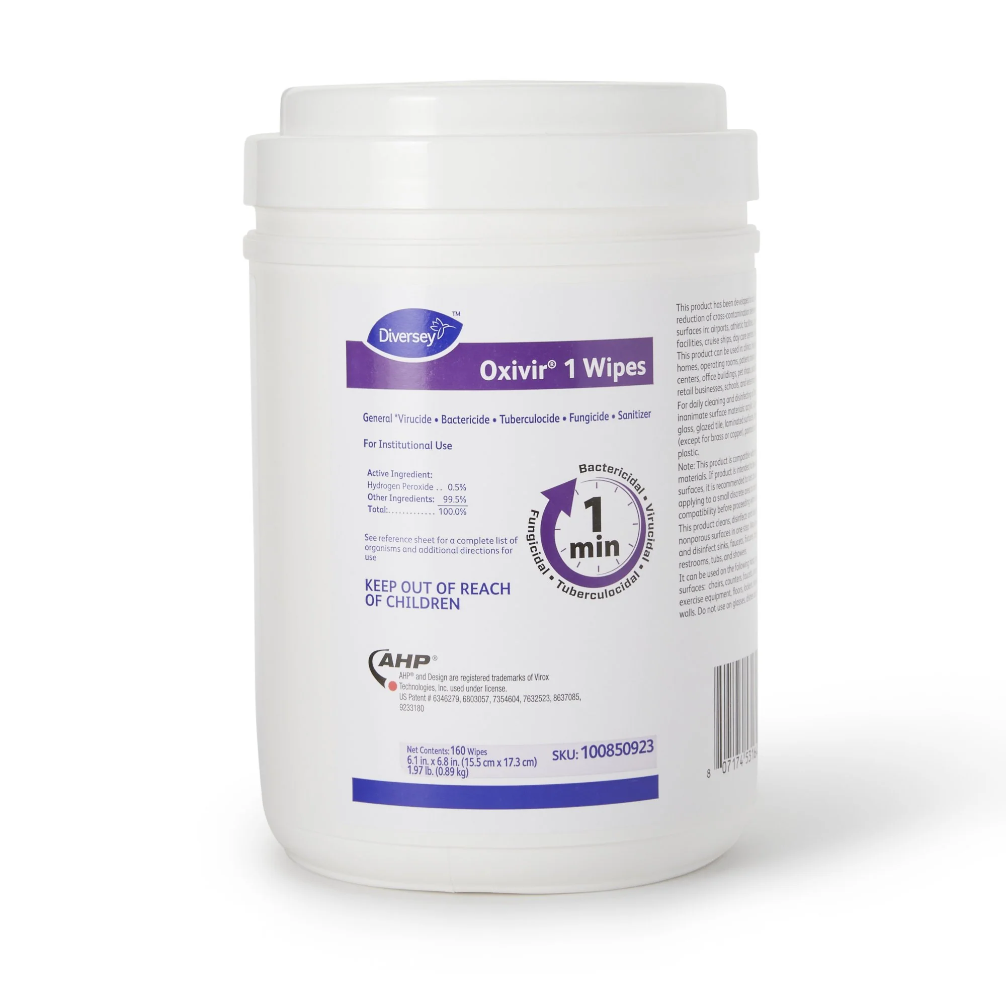 Essendant Co/United Stationers Diversey Oxivir 1 Hydrogen Peroxide Surface Disinfectant Wipes (1920/CS)