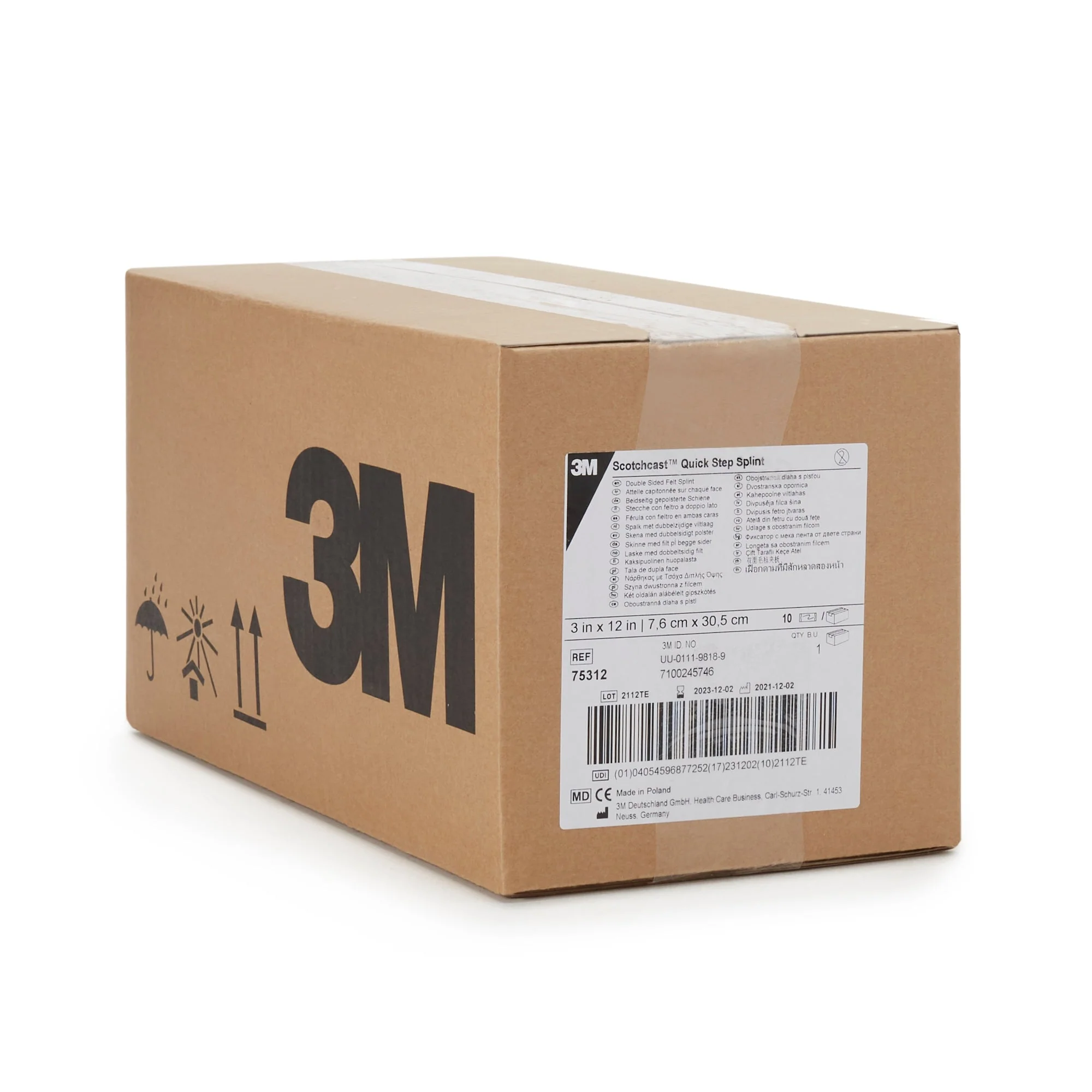 Solventum Corporation 3M Scotchcast Quick Step Double Sided Felt Padded Splint, 3 x 12 Inch (10/CS) - Image 3