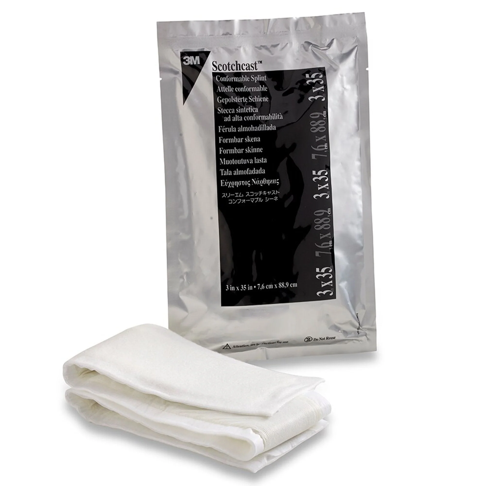 Solventum Corporation 3M Scotchcast Quick Step Double Sided Felt Padded Splint, 3 x 35 Inch (10/CS)