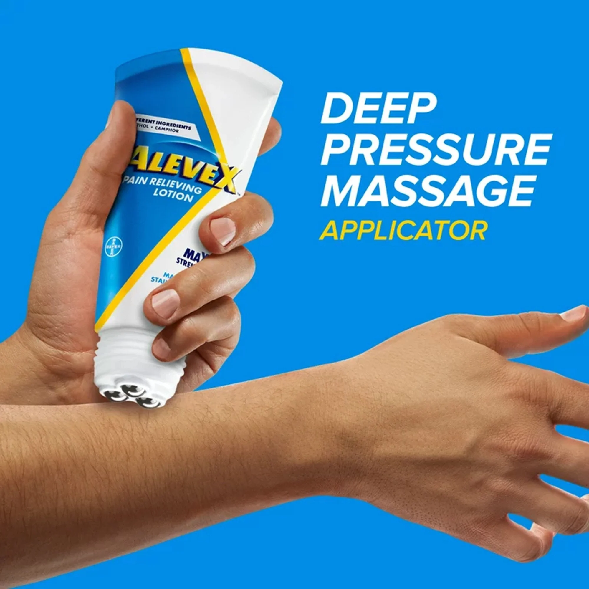 Bayer Aleve X Pain Relieving Lotion Max Strength Menthol, 2½-ounce roll-on bottle - Image 6