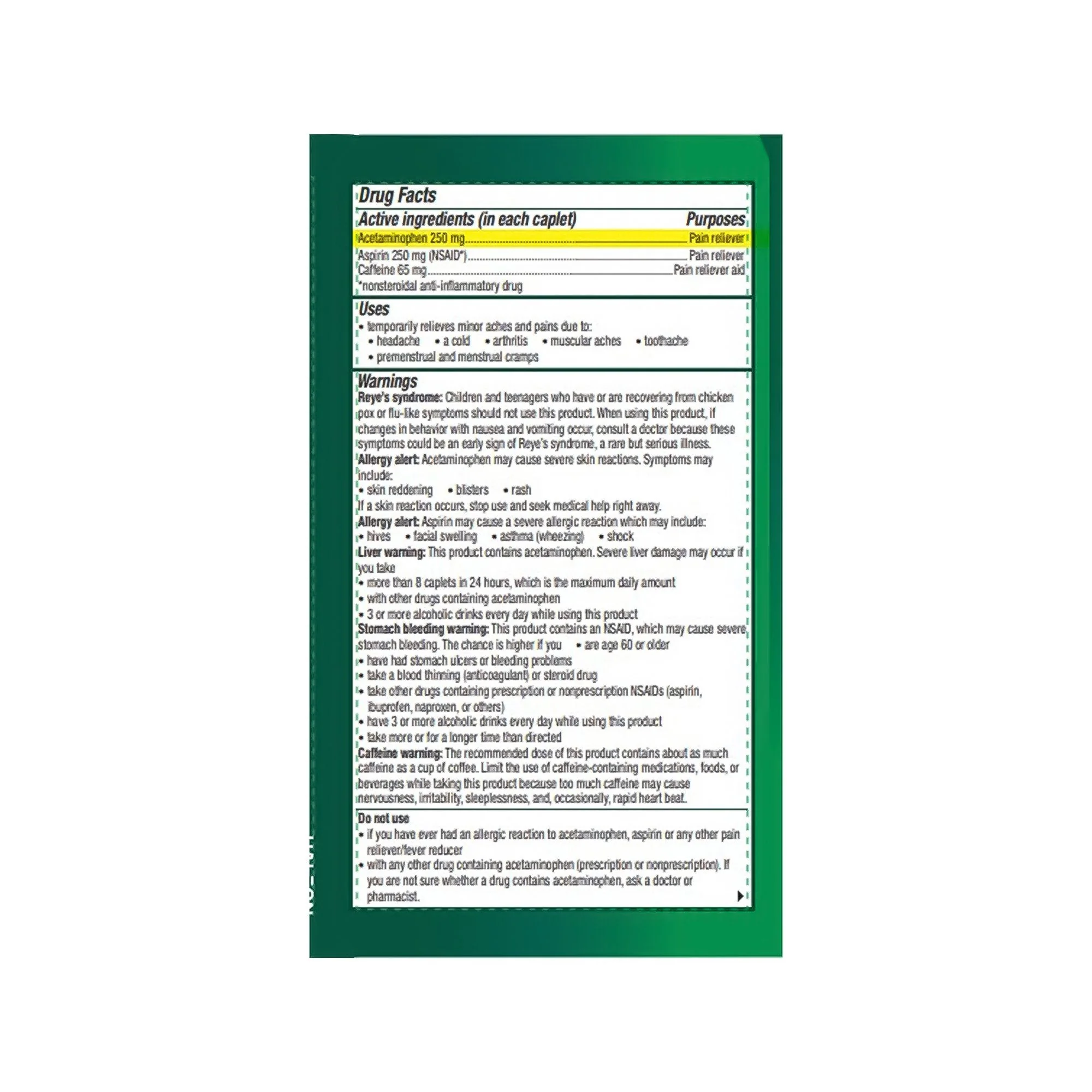 Haleon US Services Inc Excedrin Migraine Relief Caplets with Acetaminophen, Aspirin and Caffeine - Image 3