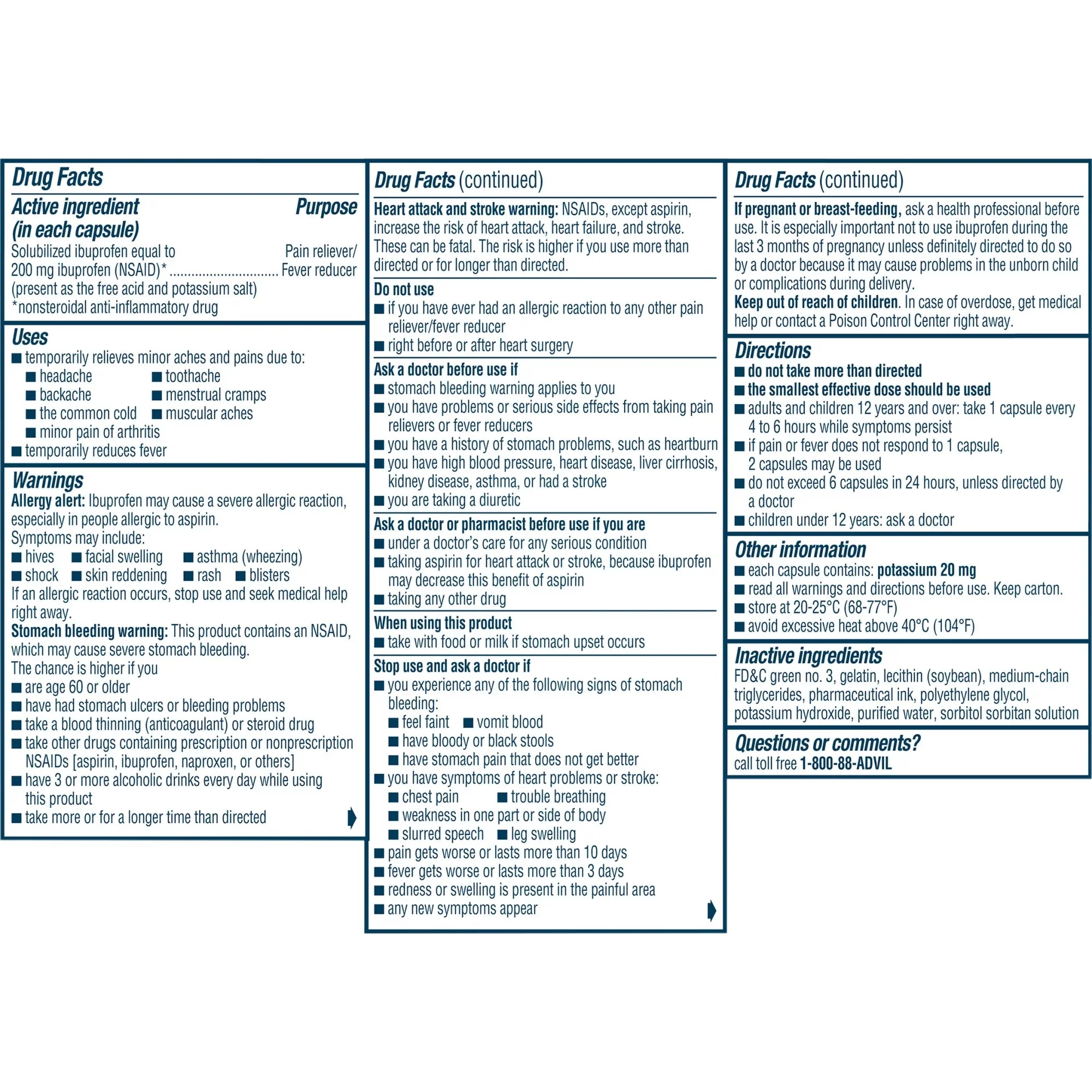 Glaxo Consumer Products Advil Cold & Sinus Liqui-Gels (32/BX) - Image 3