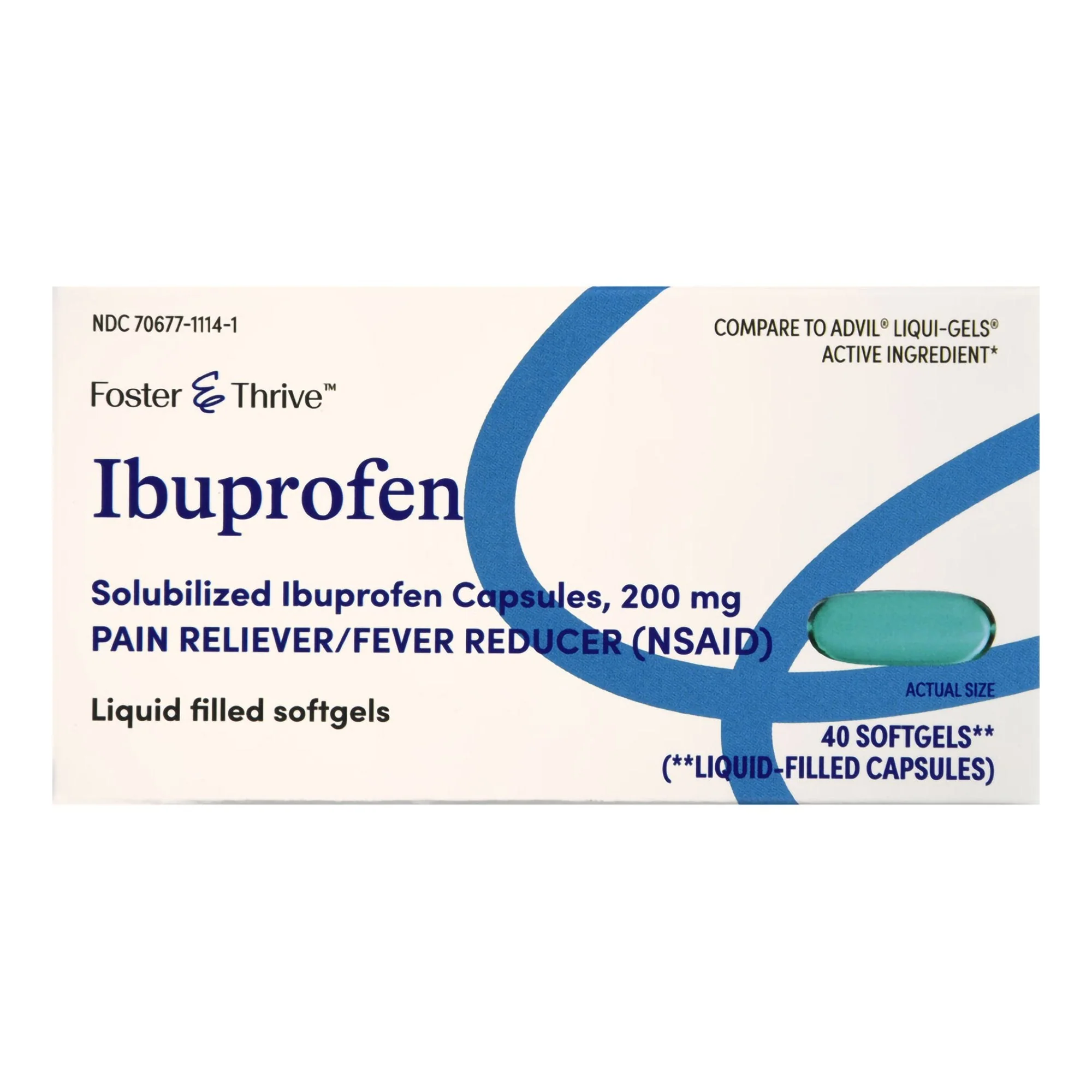 McKesson Brand Foster & Thrive Ibuprofen 200 mg Softgels