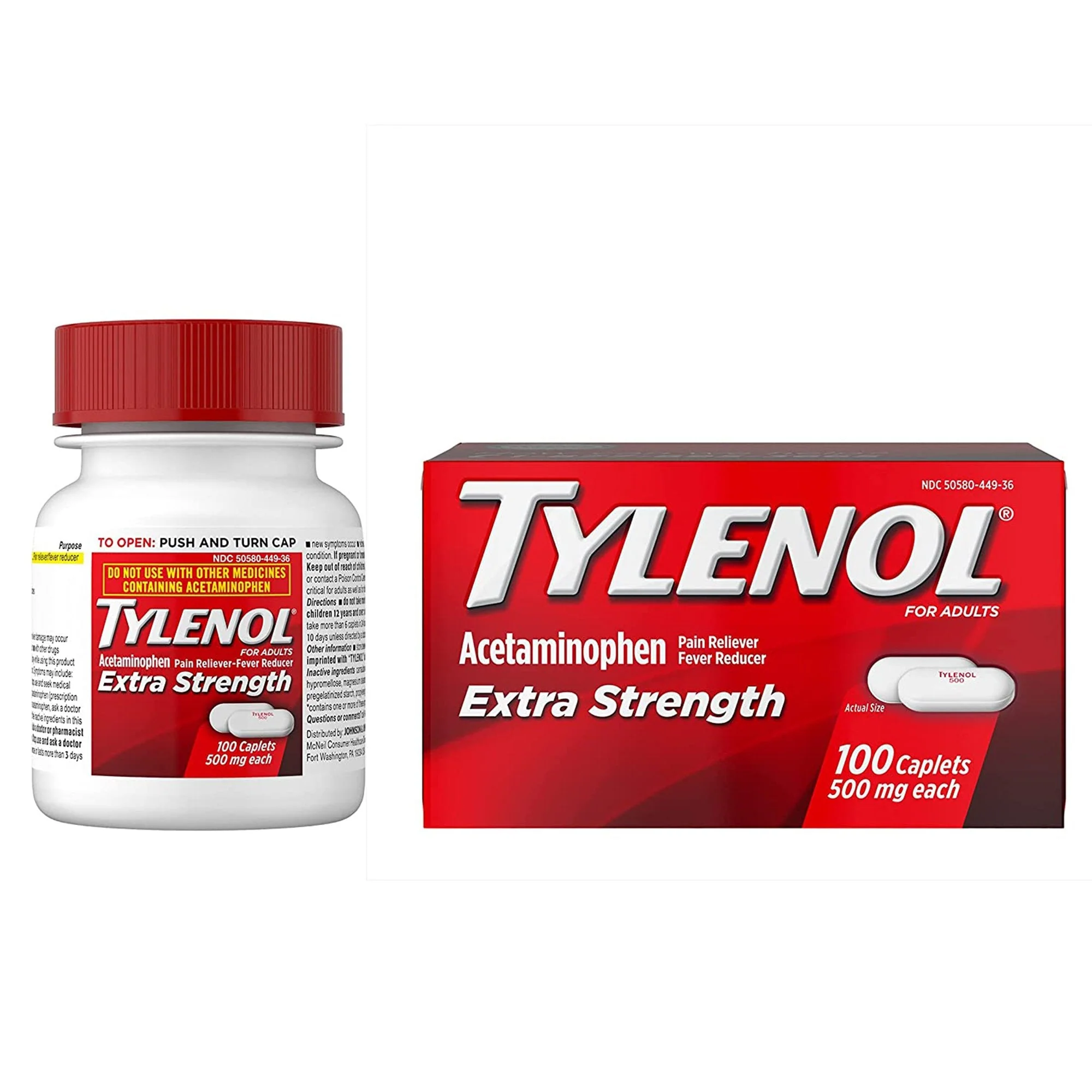 J & J Sales Tylenol Extra Strength Acetaminophen Pain Relief