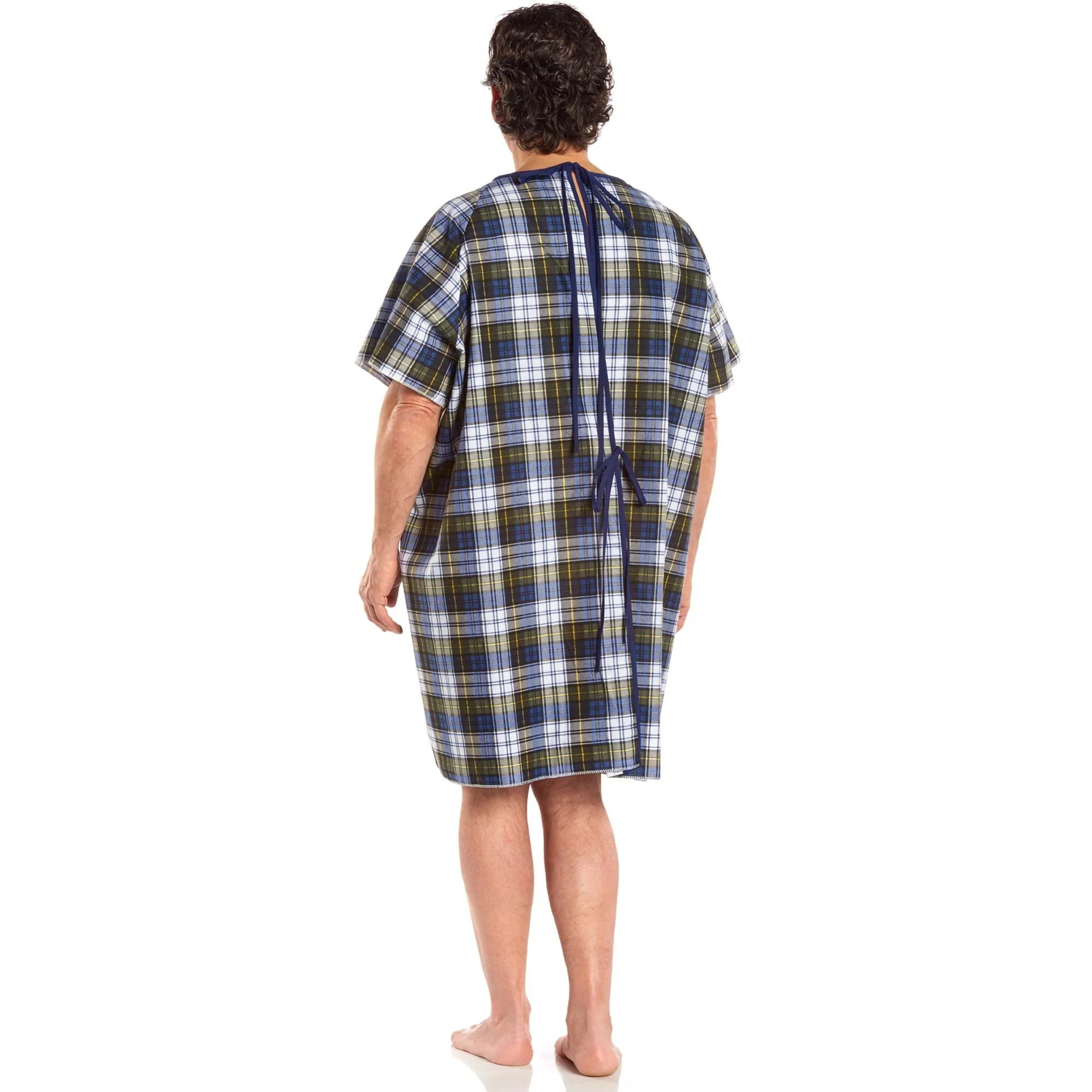 Salk Inc TieBack Patient Exam Gown, Blue - Image 2