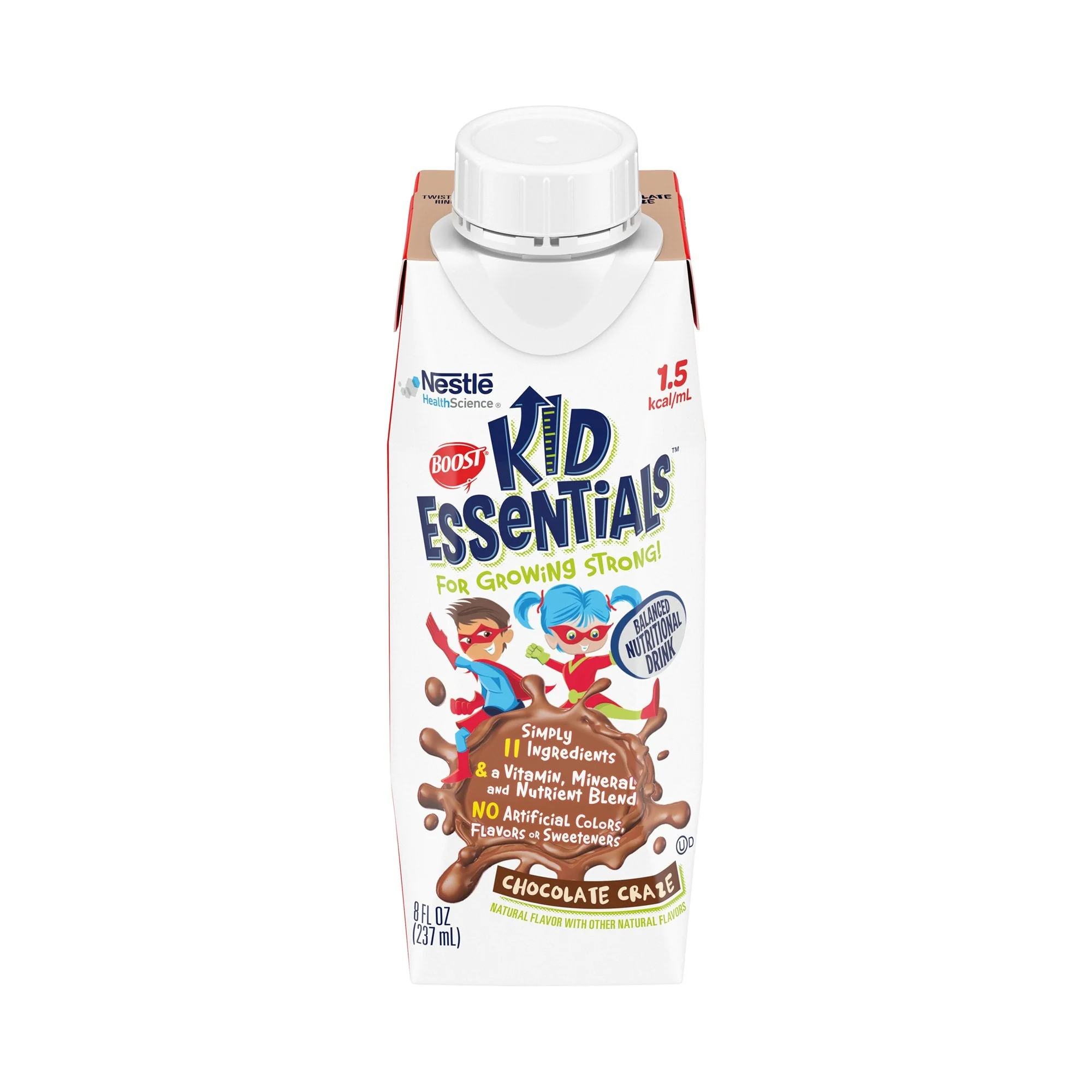 Nestle Healthcare Nutrition Boost Kid Essentials 1.5 Balanced Nutritional Drink, Chocolate, 8-ounce Carton (24/CS)