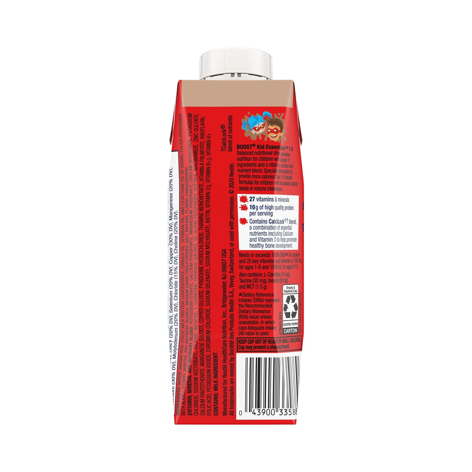Nestle Healthcare Nutrition Boost Kid Essentials 1.5 Balanced Nutritional Drink, Chocolate, 8-ounce Carton (24/CS) - Image 3