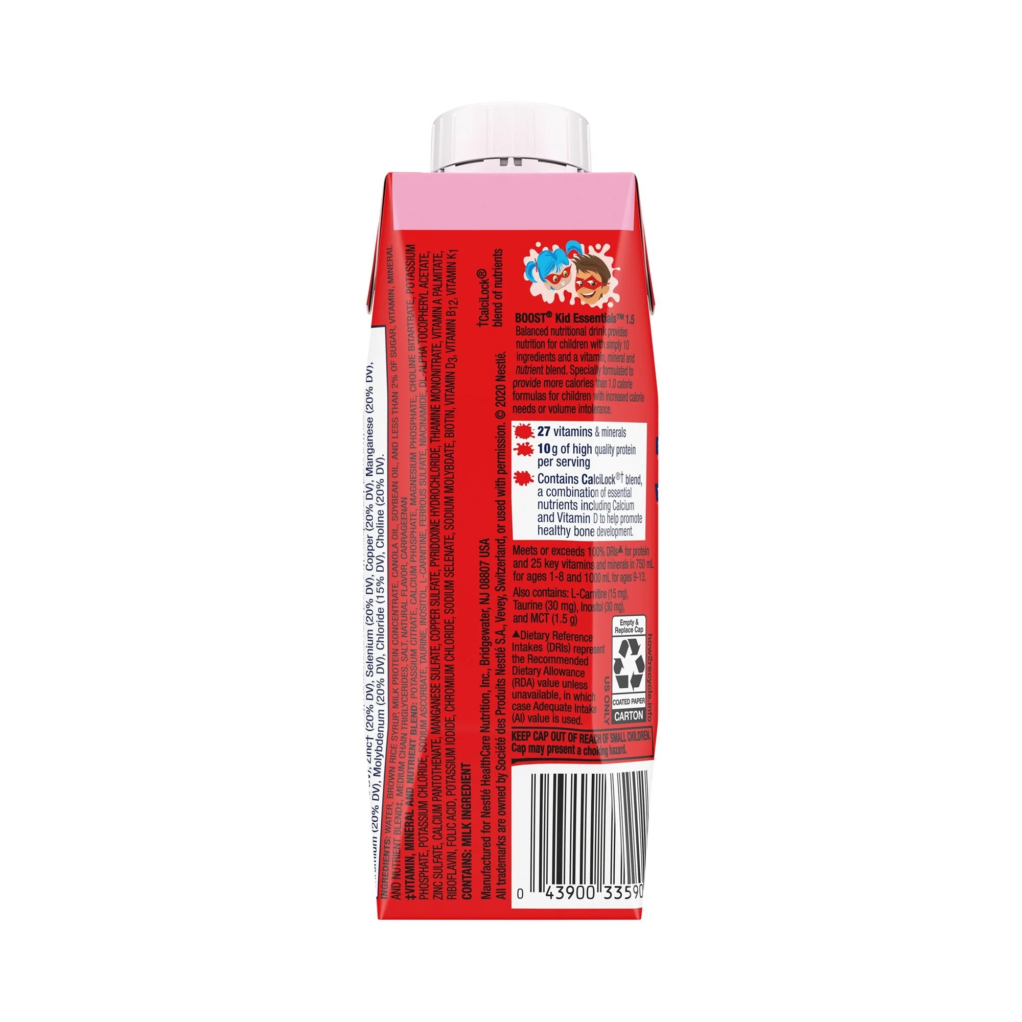 Nestle Healthcare Nutrition Boost Kid Essentials 1.5 Balanced Nutritional Drink, Strawberry, 8-oz. Carton (24/CS) - Image 3