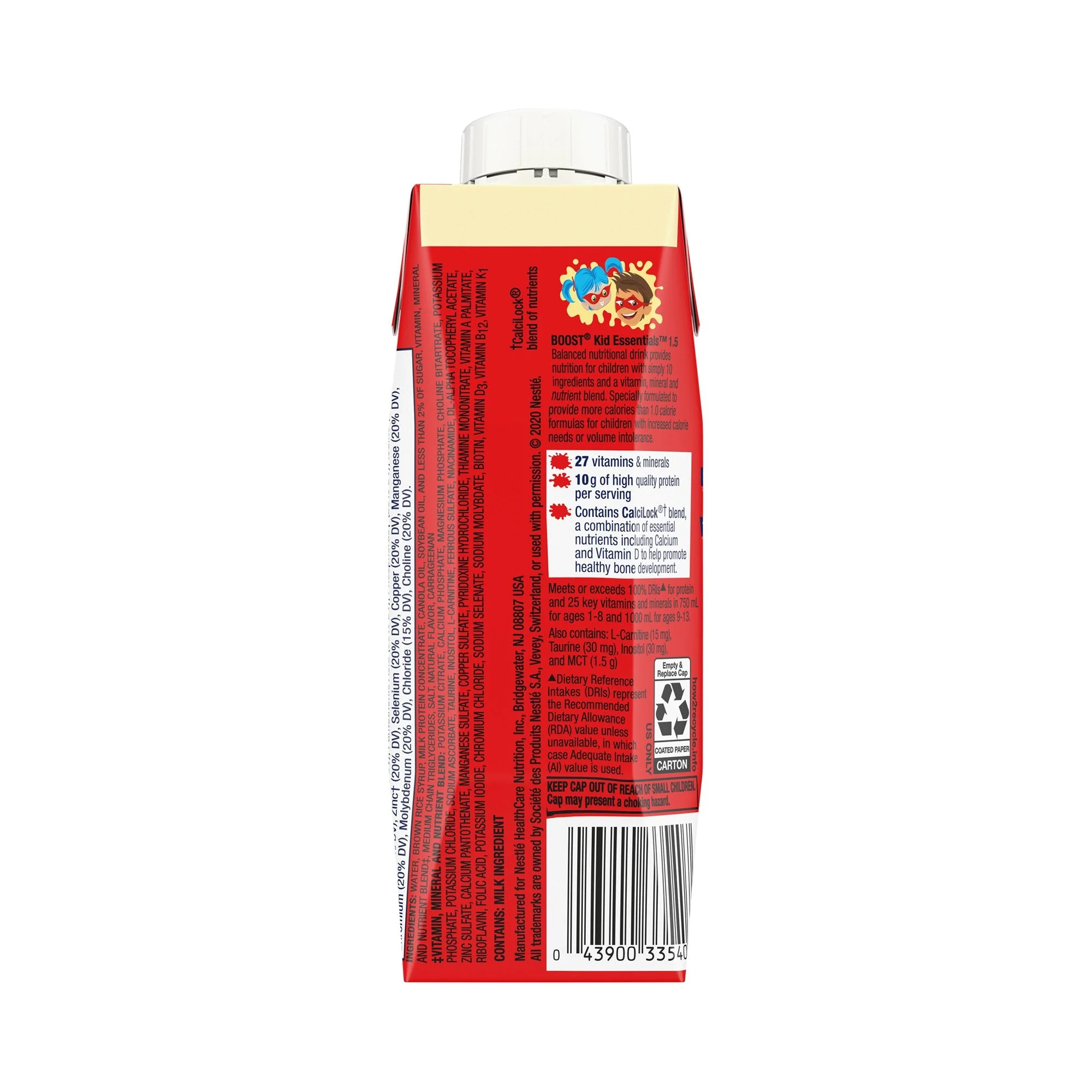 Nestle Healthcare Nutrition Boost Kid Essentials 1.5 Balanced Nutritional Drink, Vanilla, 8-ounce Carton (24/CS) - Image 2