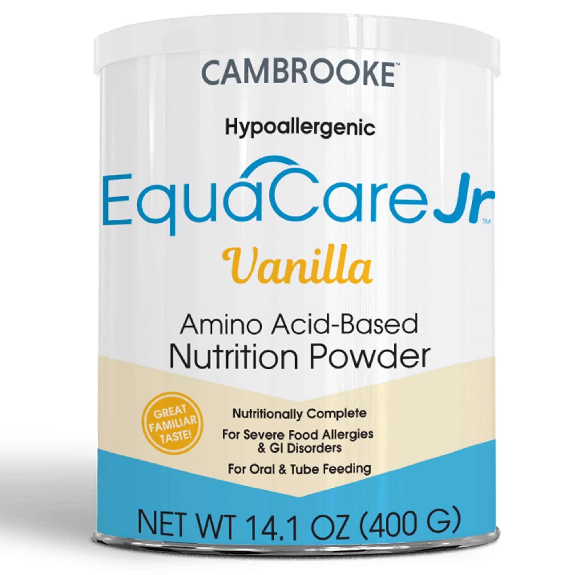 Cambrooke Therapeutics EquaCare Jr Amino Acid–Based Nutrition Powder, Vanilla, 14.1-ounce Can (6/CS)