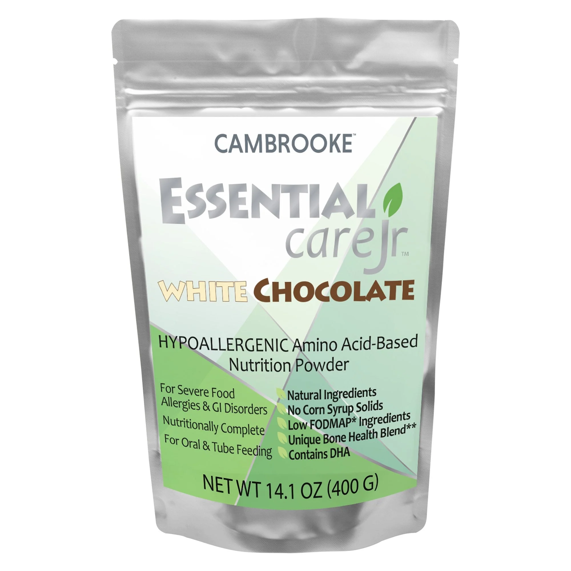 Cambrooke Therapeutics Essential Care Jr Amino Acid–Based Nutrition Powder, Chocolate, 14.1-oz. pouch (6/CS)