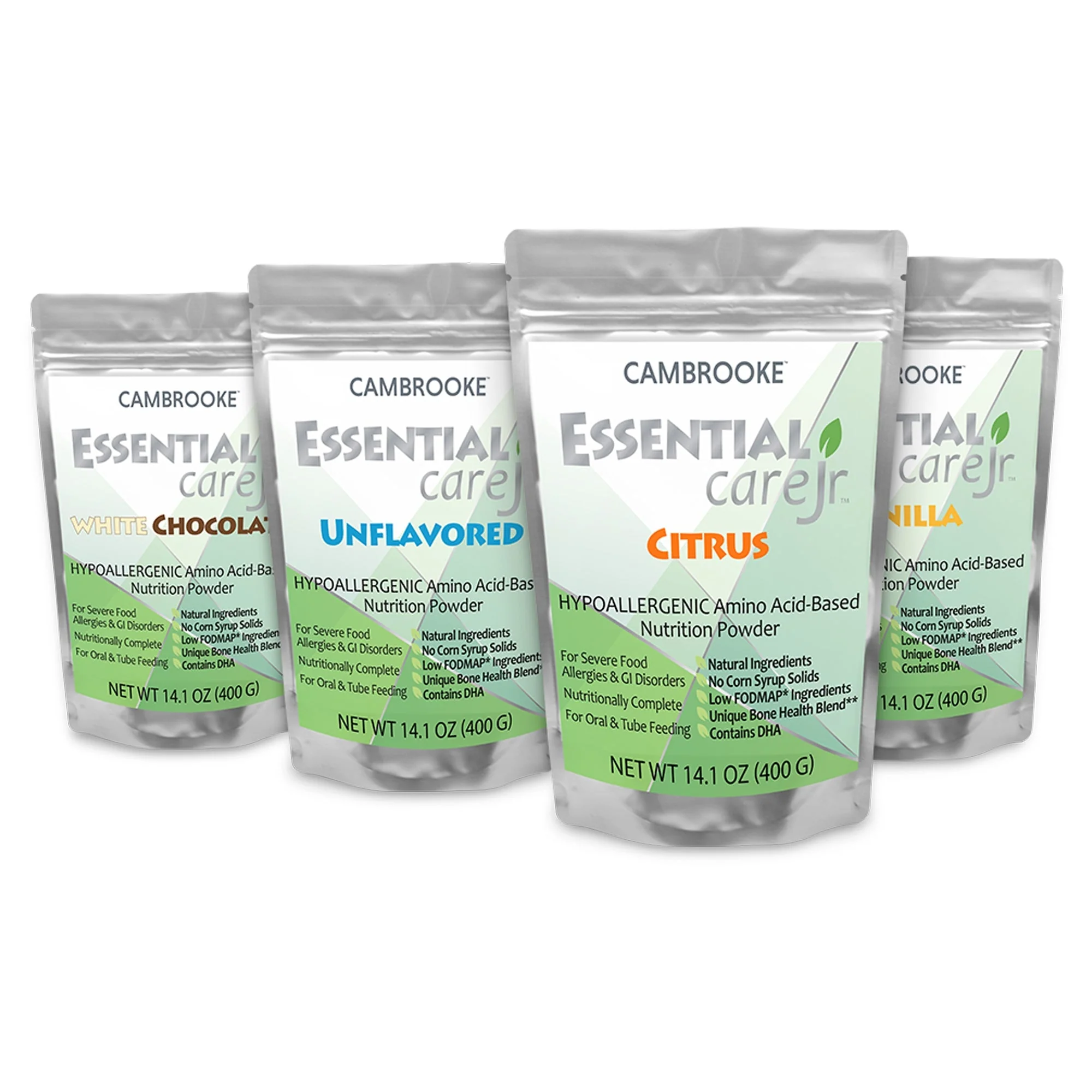 Cambrooke Therapeutics Essential Care Jr Amino Acid–Based Nutrition Powder, Chocolate, 14.1-oz. pouch (6/CS) - Image 2