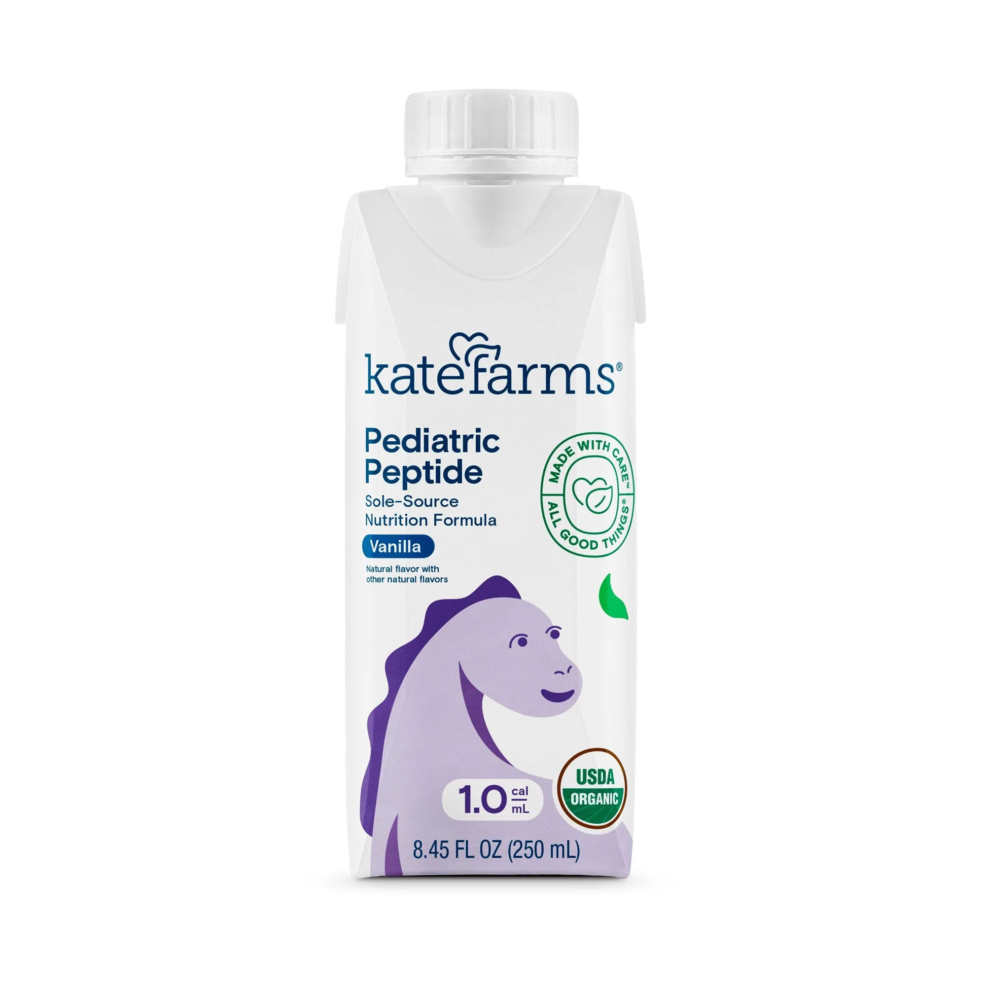 Kate Farms Kate Farms Pediatric Peptide 1.0 Sole-Source Nutrition Formula, Vanilla 8.45-oz (12/CS)