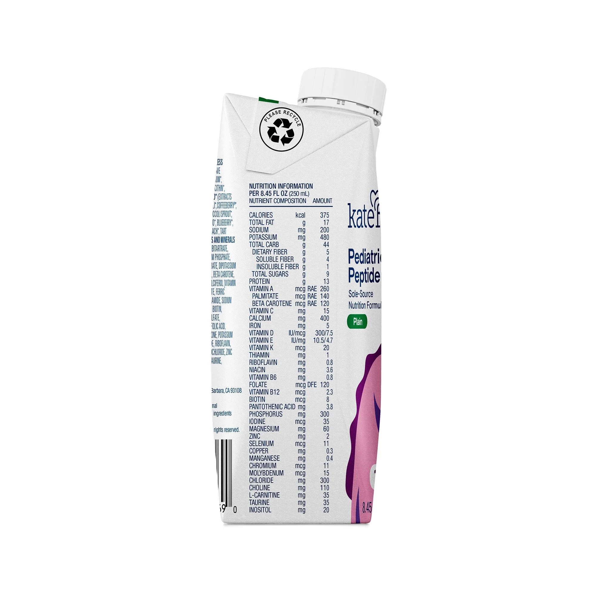 Kate Farms Kate Farms Pediatric Peptide 1.5 Sole-Source Nutrition Formula, 8.5-oz. Carton (12/CS) - Image 3