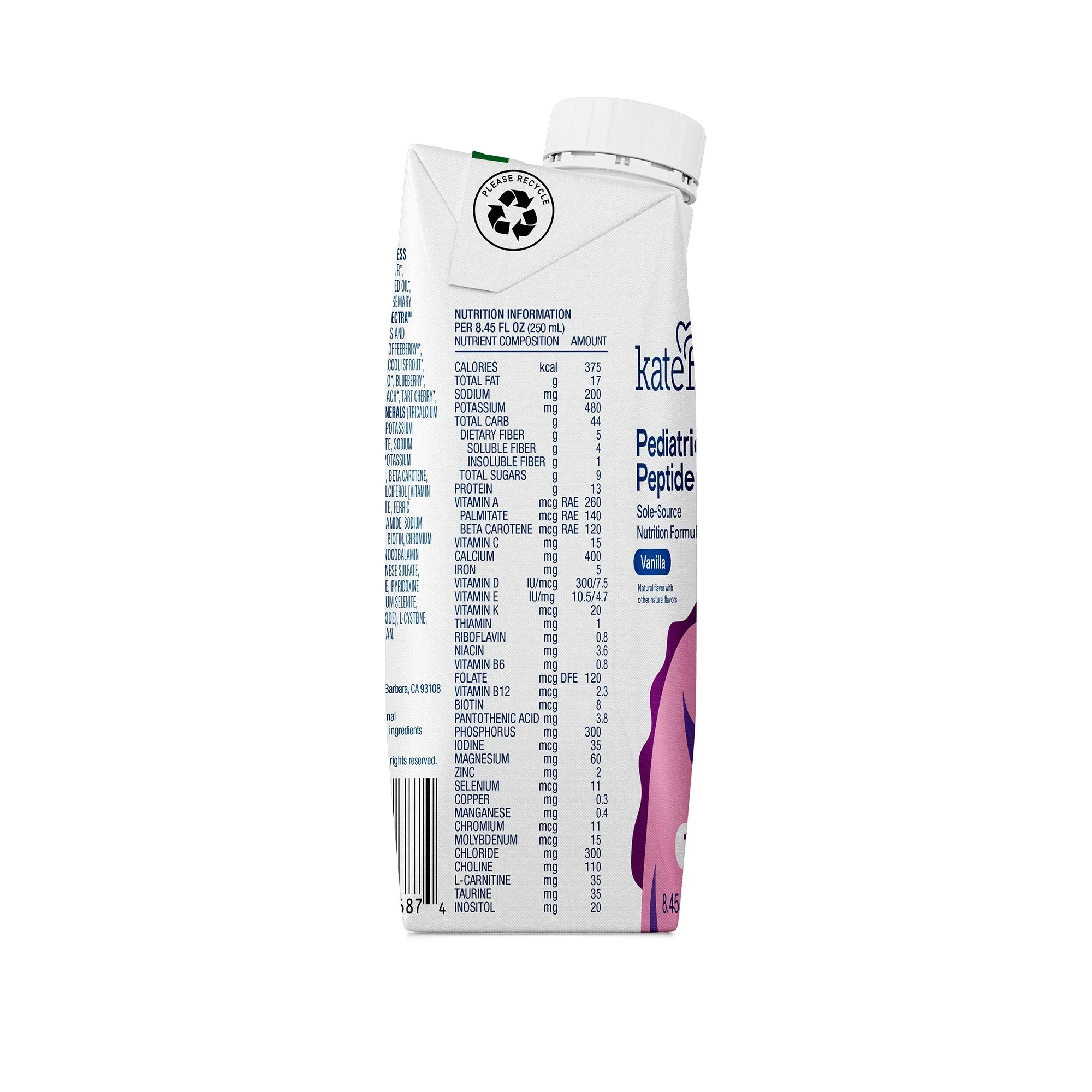 Kate Farms Kate Farms Pediatric Peptide 1.5 Sole-Source Nutrition Formula, Vanilla (12/CS) - Image 3