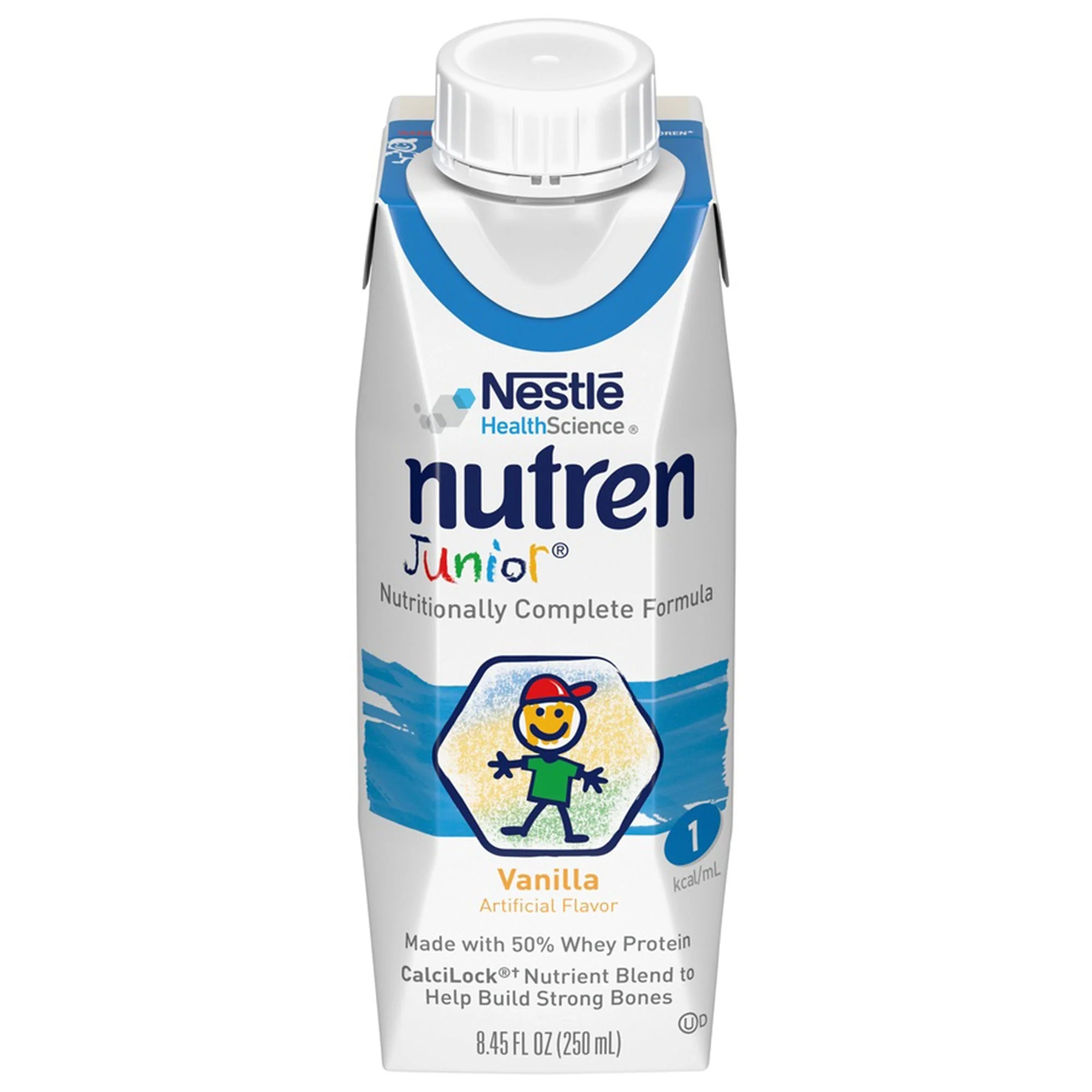 Nestle Healthcare Nutrition Nutren Junior Nutritionally Complete Formula, Vanilla, 8.45-ounce Tetra Prisma (24/CS)