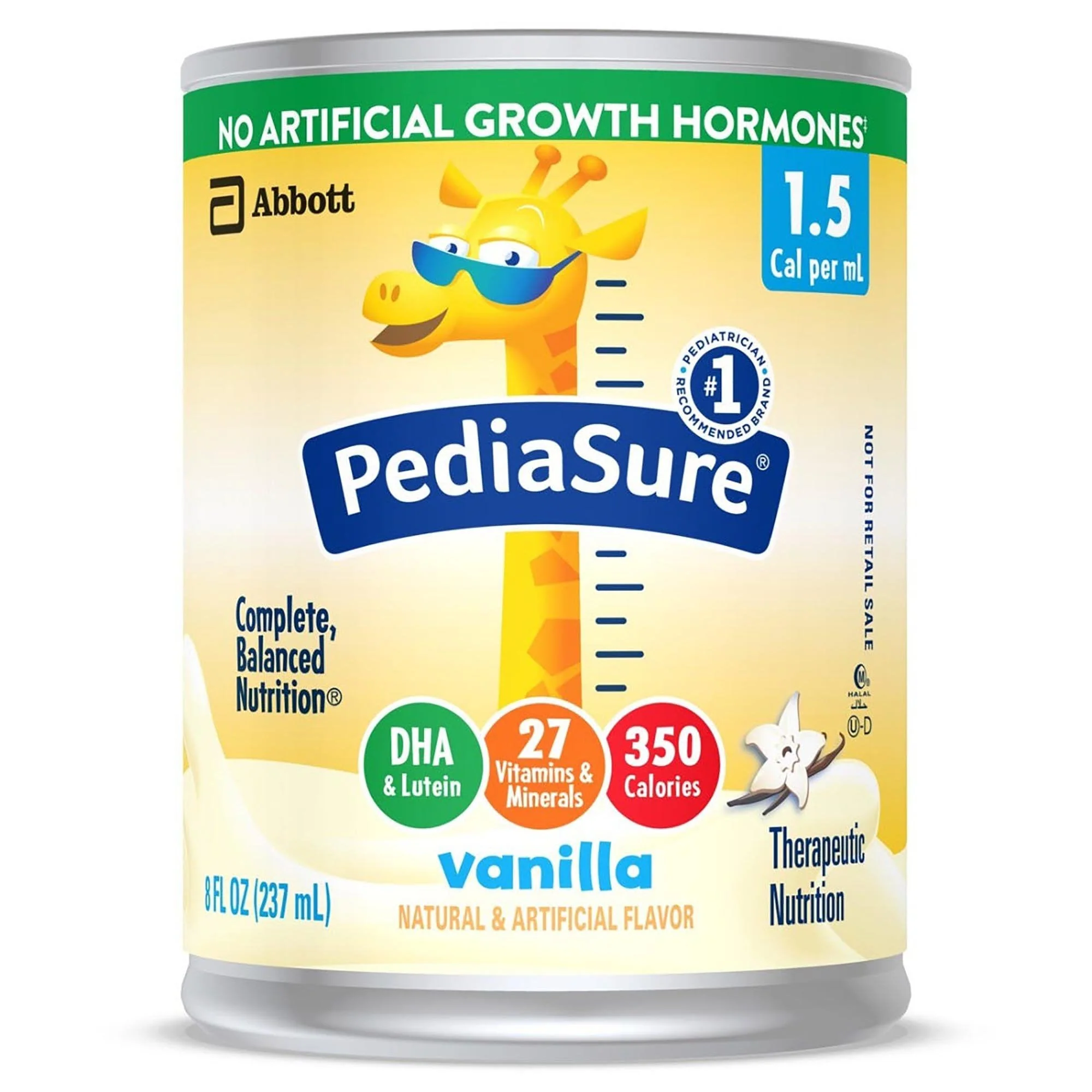 Abbott Nutrition PediaSure 1.5 Cal Therapeutic Nutrition, Vanilla, 8-ounce Can (24/CS)