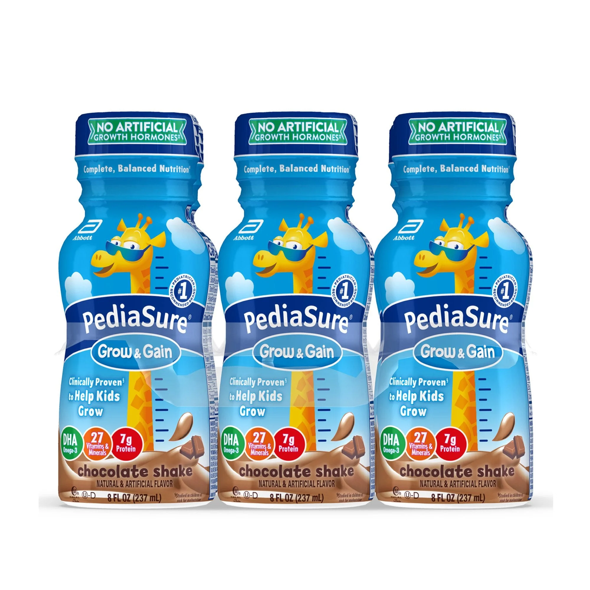 Abbott Nutrition PediaSure Grow & Gain Chocolate Shake, 8-ounce bottle (24/CS) - Image 2