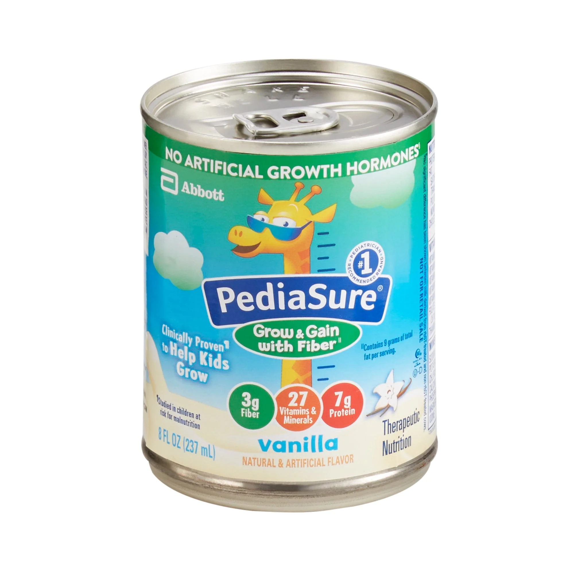 Abbott Nutrition PediaSure Grow & Gain with Fiber Therapeutic Nutrition, Vanilla, 8-ounce Can (24/CS)
