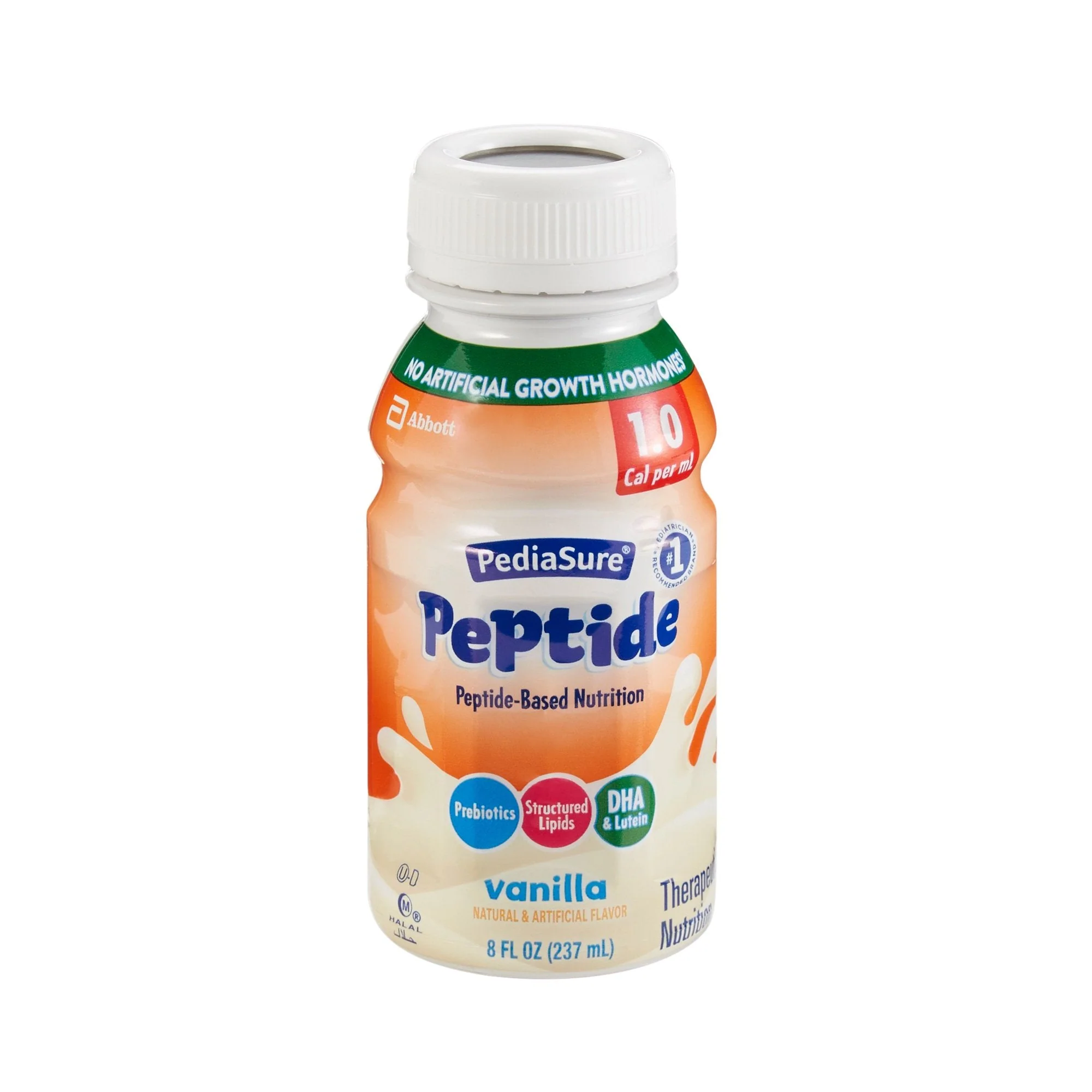 Abbott Nutrition PediaSure Peptide 1.0 Cal Peptide-Based Nutrition, Vanilla, 8-ounce bottle (24/CS)