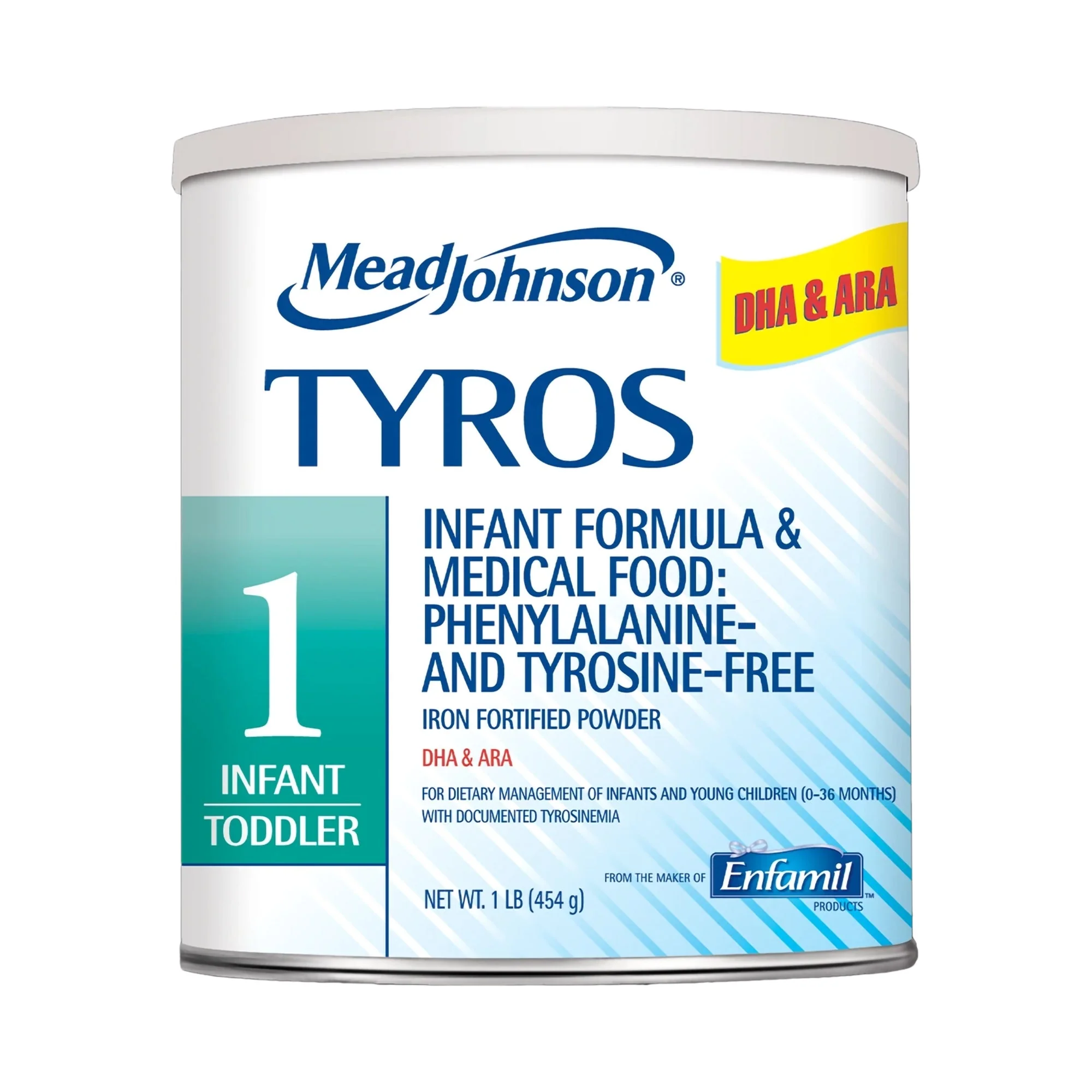 Mead Johnson Tyros 1 Infant Formula & Medical Food: Phenylalanine- and Tyrosine-Free (6/CS)