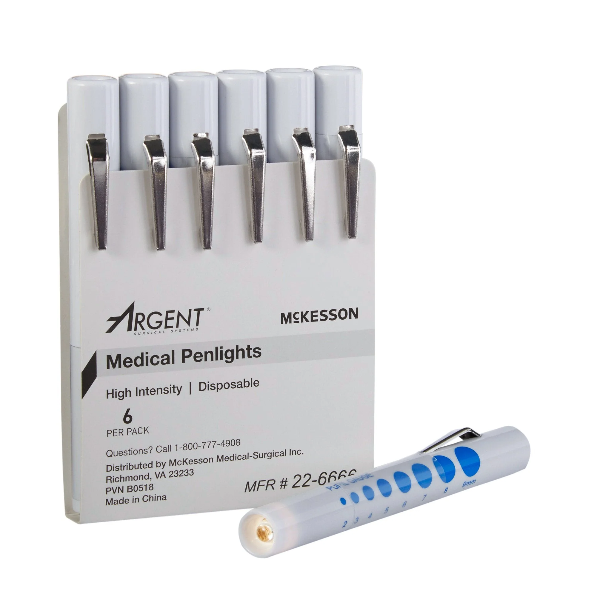 McKesson Brand McKesson Disposable Penlight White Light, 4.5 Inch (6/PK)