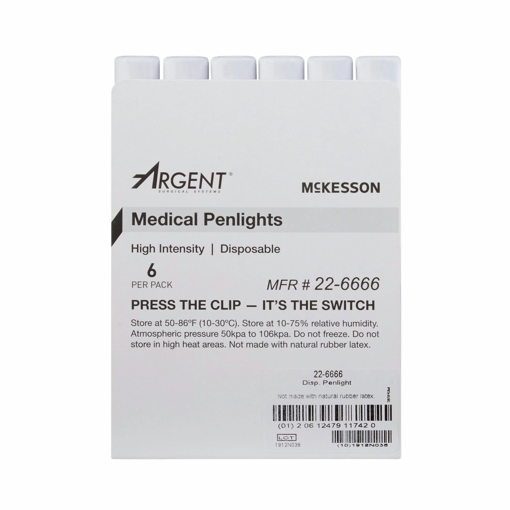 McKesson Brand McKesson Disposable Penlight White Light, 4.5 Inch (6/PK) - Image 2