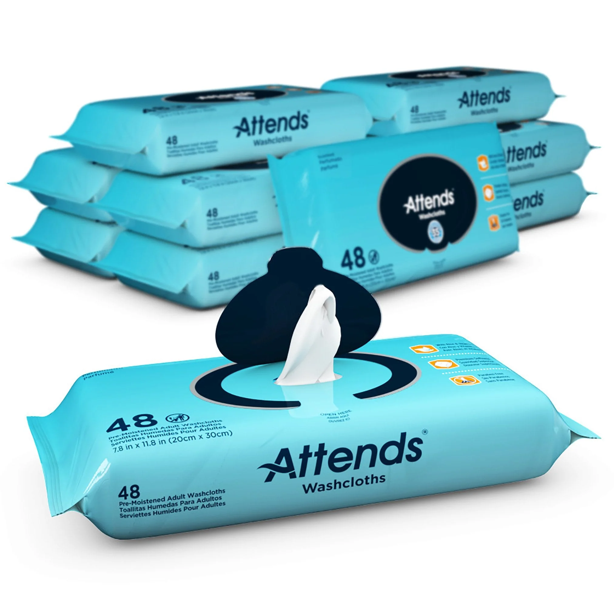 Attends Healthcare Products Attends Scented Personal Cleansing Wipes with Aloe and Vitamin E (12/CS) - Image 4
