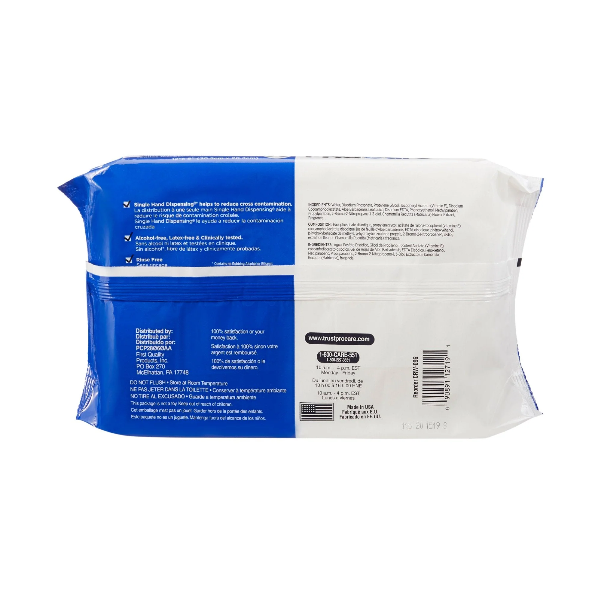 First Quality Products LLC ProCare Personal Wipes, Soft Pack, Aloe and Vitamin E, Scented (576/CS) - Image 2