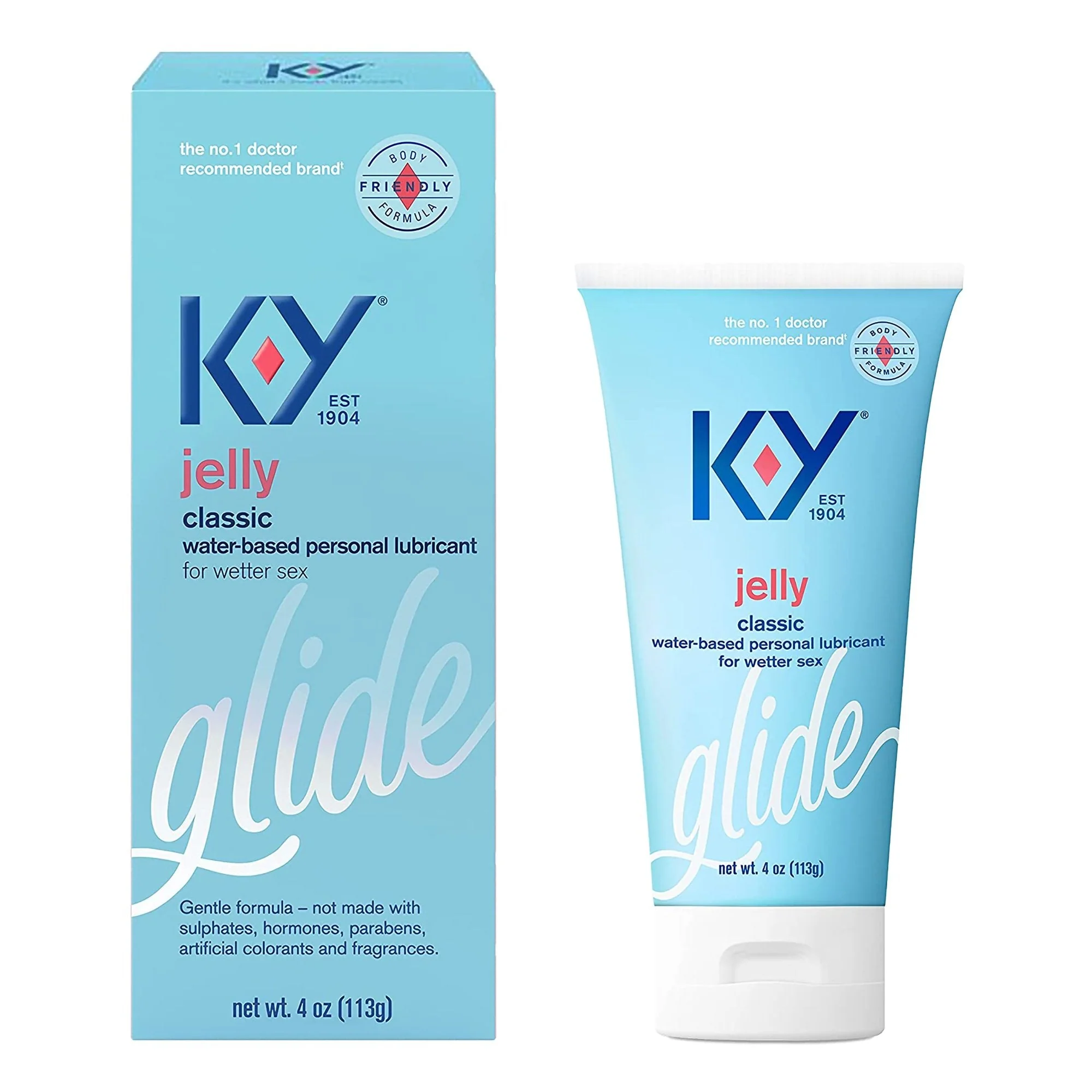 RB Health US LLC K-Y Glide Personal Lubricant, 4-ounce Tube