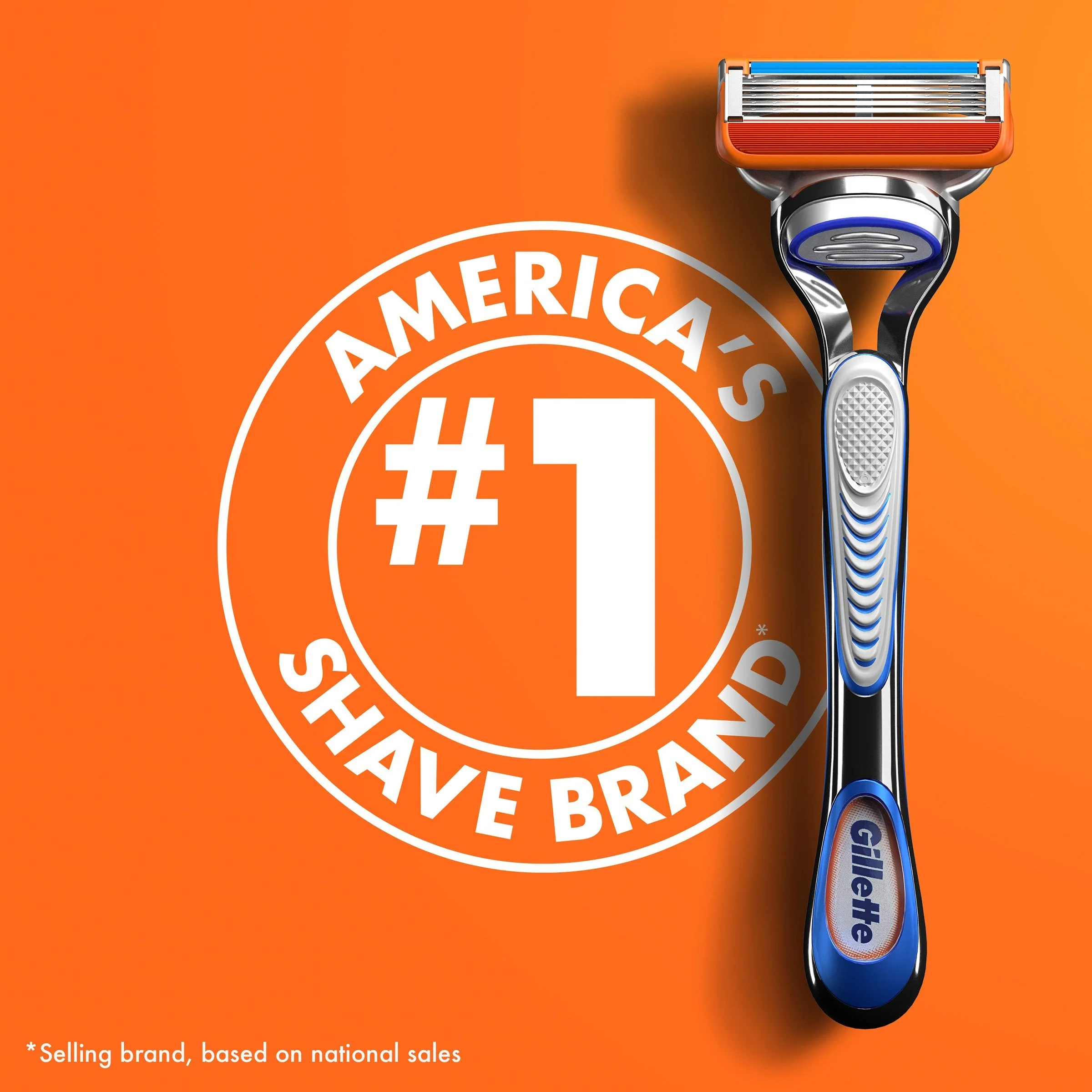 Procter & Gamble Personal Razor with Lubricating Strip Gillette Fusion5 Double Edge 5 Blade NonSterile Reusable - Image 6