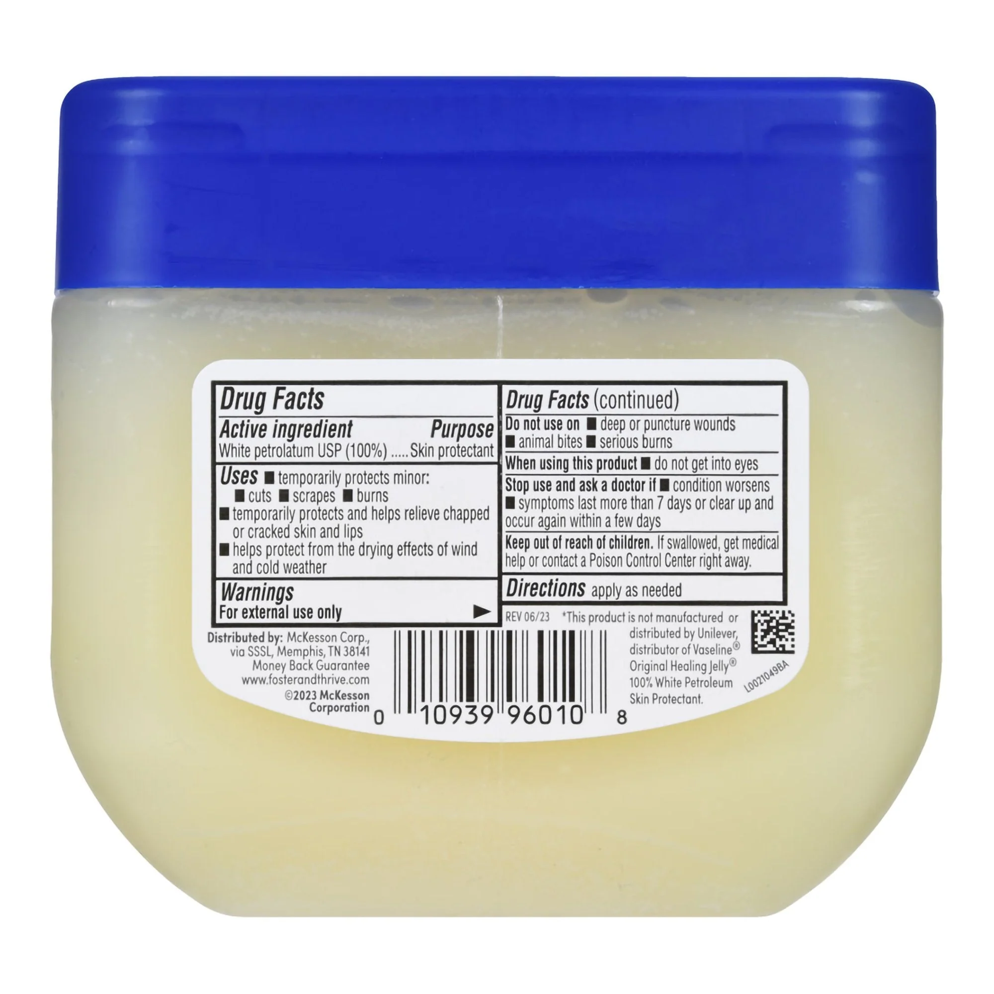 McKesson Brand Foster & Thrive Petrolatum Jelly, 13-ounce jar - Image 2