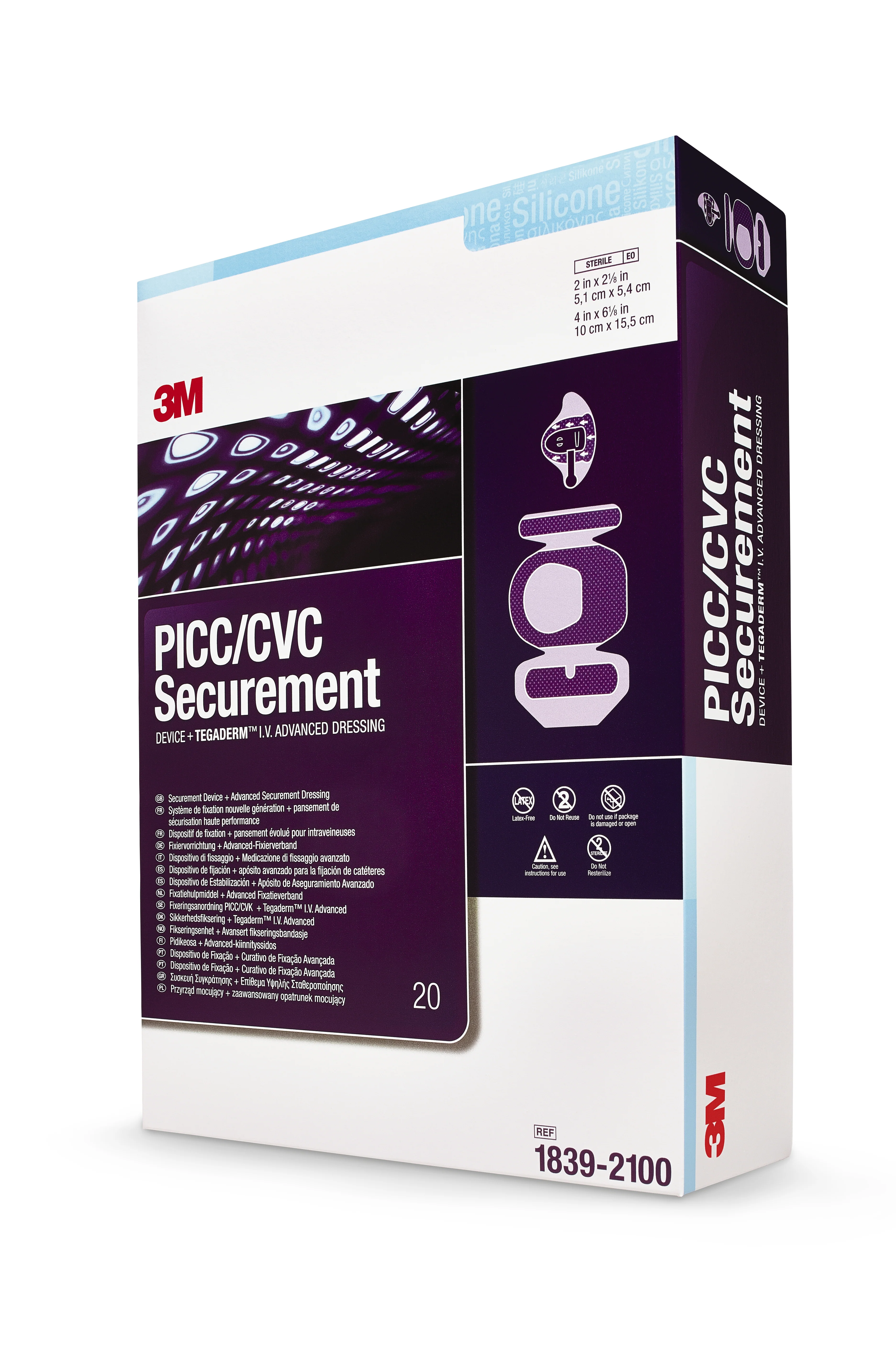 Solventum Corporation 3M PICC/CVC Securement Device + Tegaderm IV Dressing, 6-1/8 x 4 Inch (80/CS)