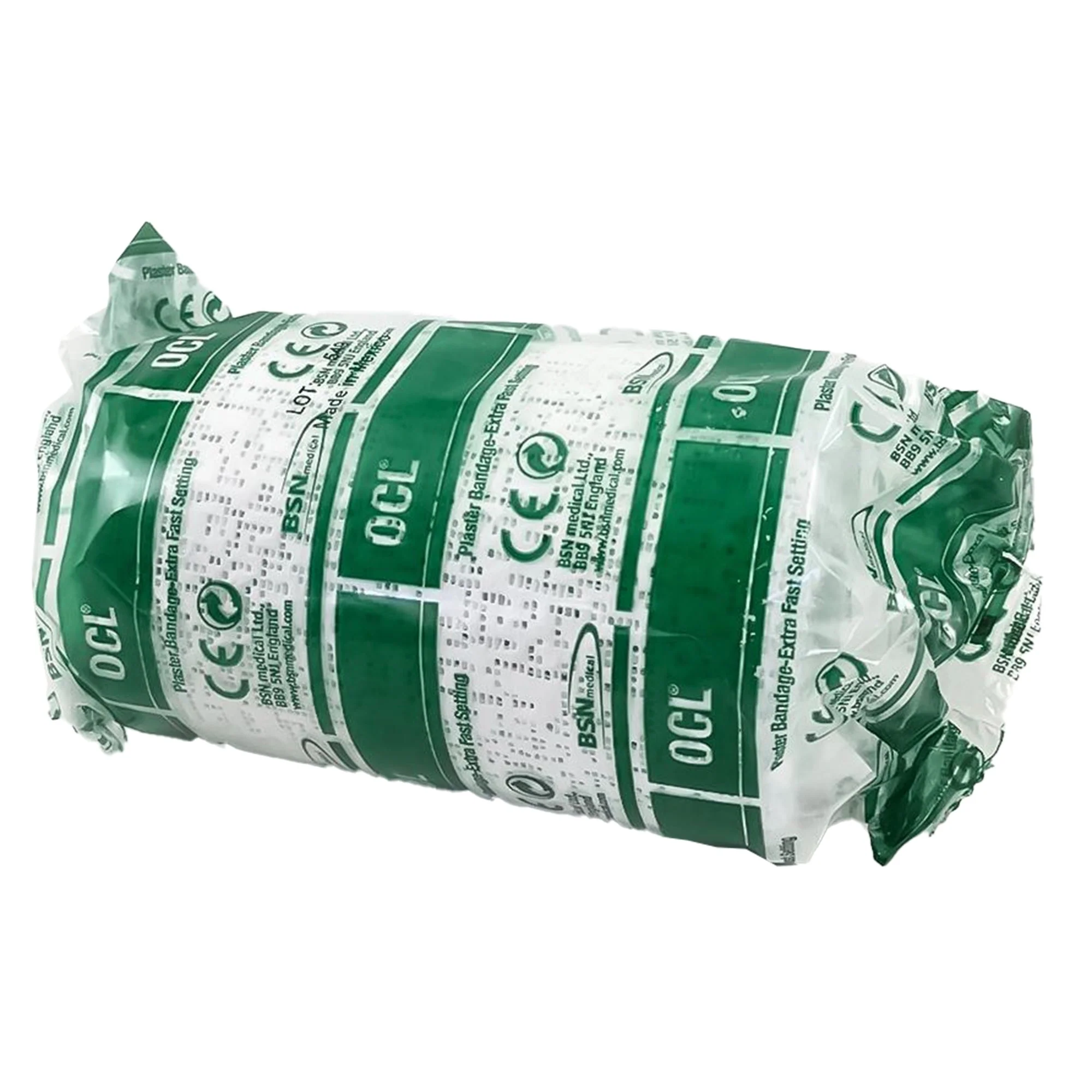 BSN Medical Plaster Bandage OCL Green Label 4 Inch X 15 Foot Plaster of Paris White (72/CS) - Image 2
