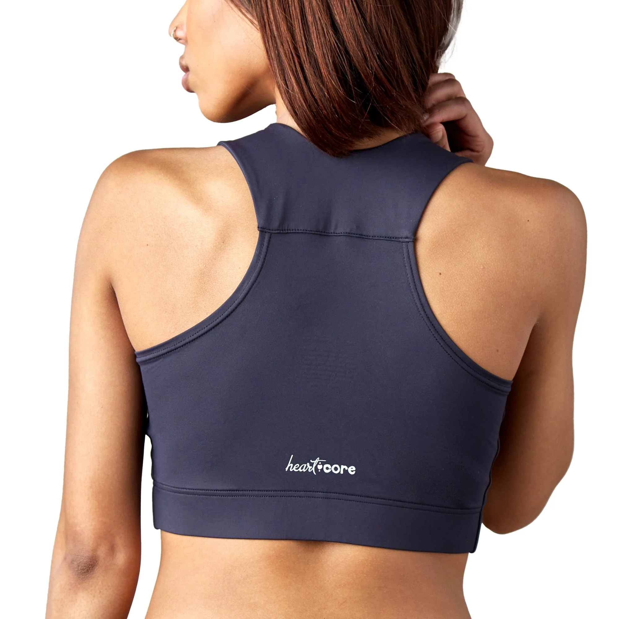 heart&core Sports and Medical LLC heart&core Larissa Post-Surgical Bra with Drainage Bulb Holders, Black, X-Small (36/CS) - Image 3